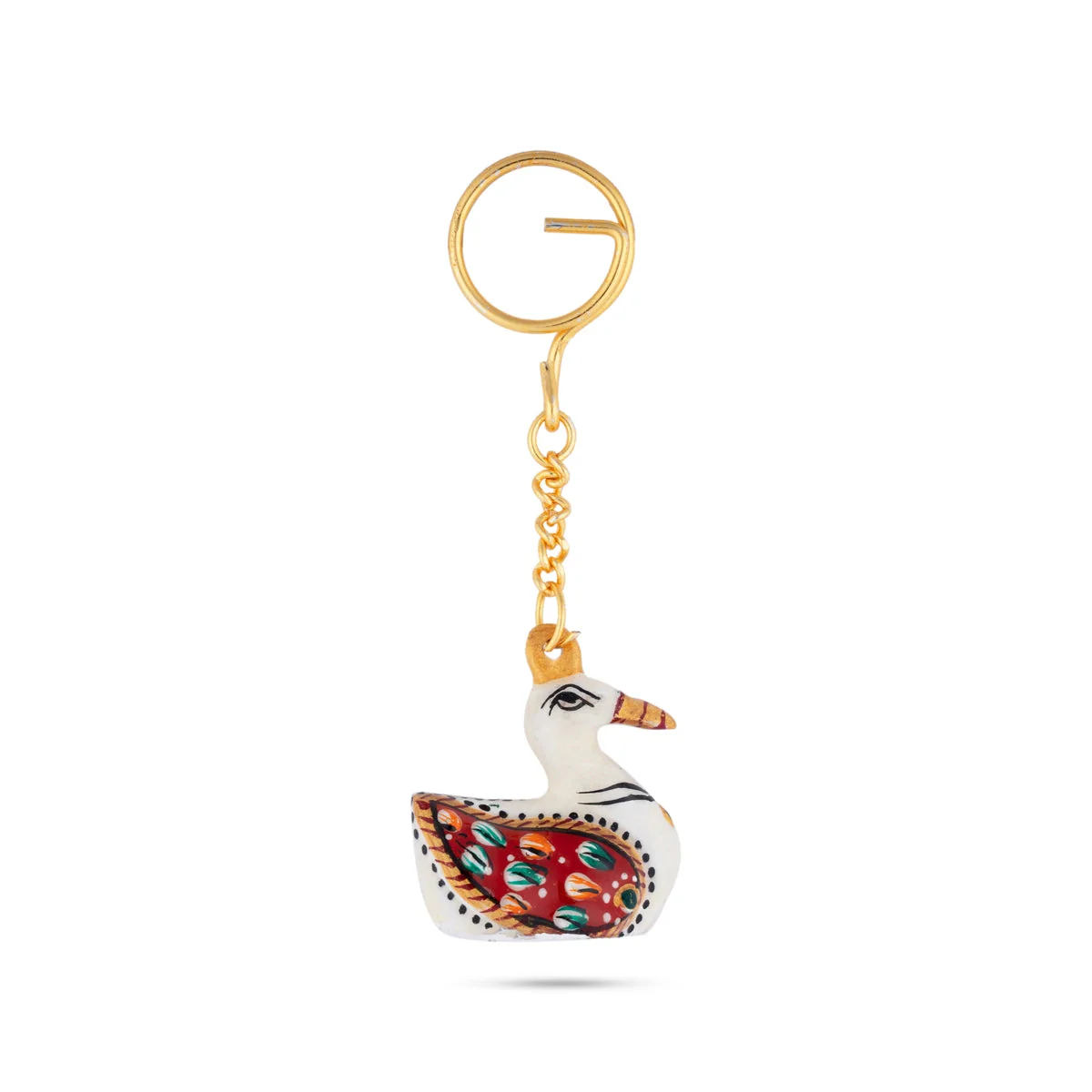 Duck Design Key Chain - 2 x 2 Inches | Key Ring/ Metal & Painted Key Holder for Car & Bike - Image 3