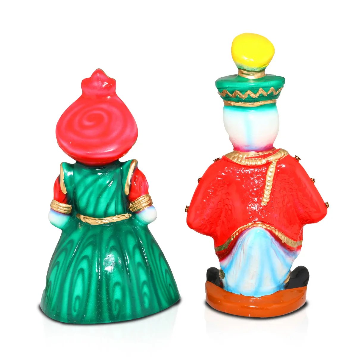 Duck Marriage Paper Mache Golu Bommai Pair - 15 x 7 Inches | Giri Golu Doll/ Navaratri Golu Bomma/Gombe - Image 4
