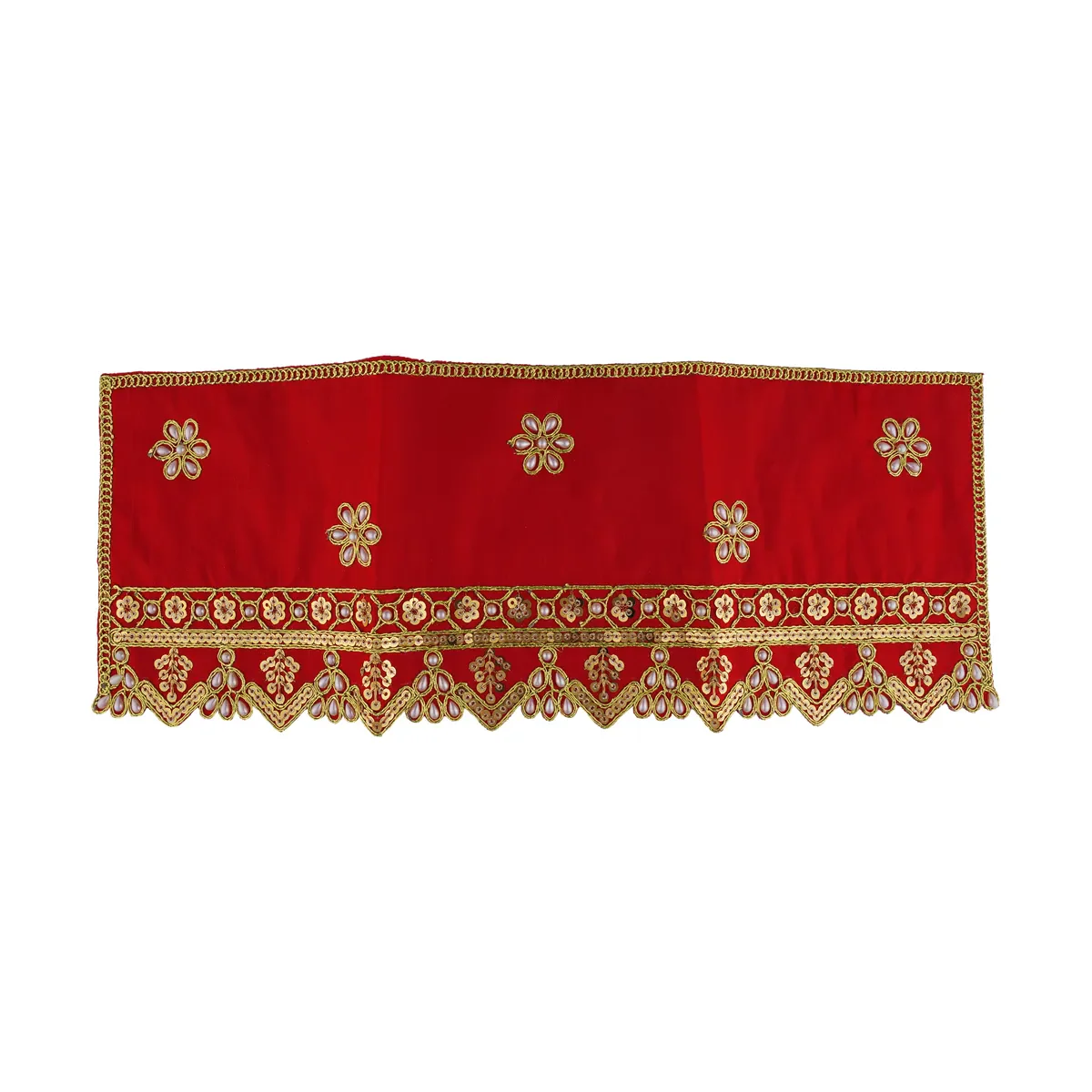 Durga Dress - 10 X 11.5 Inches | Mata Rani Poshak/ Embroidery Amman Pavadai/ Assorted Colour - Image 8