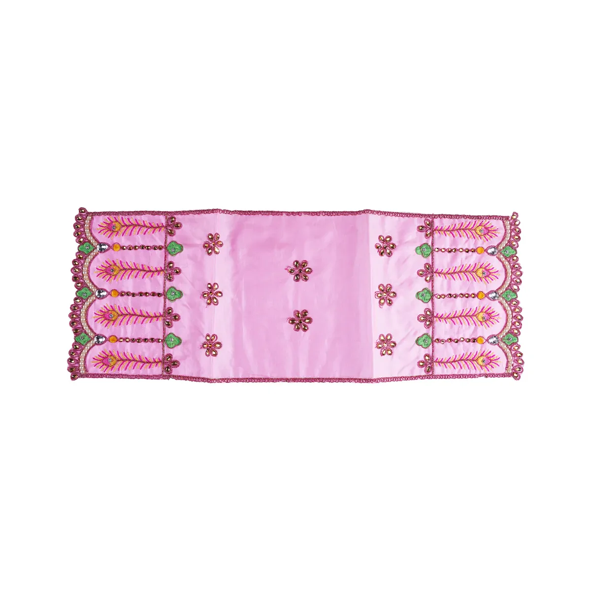 Durga Dress - 14 Inches | Mata Dress/ Lehenga Patka/ Embroidery Design Devi Vastra/ Assorted Colour - Image 12
