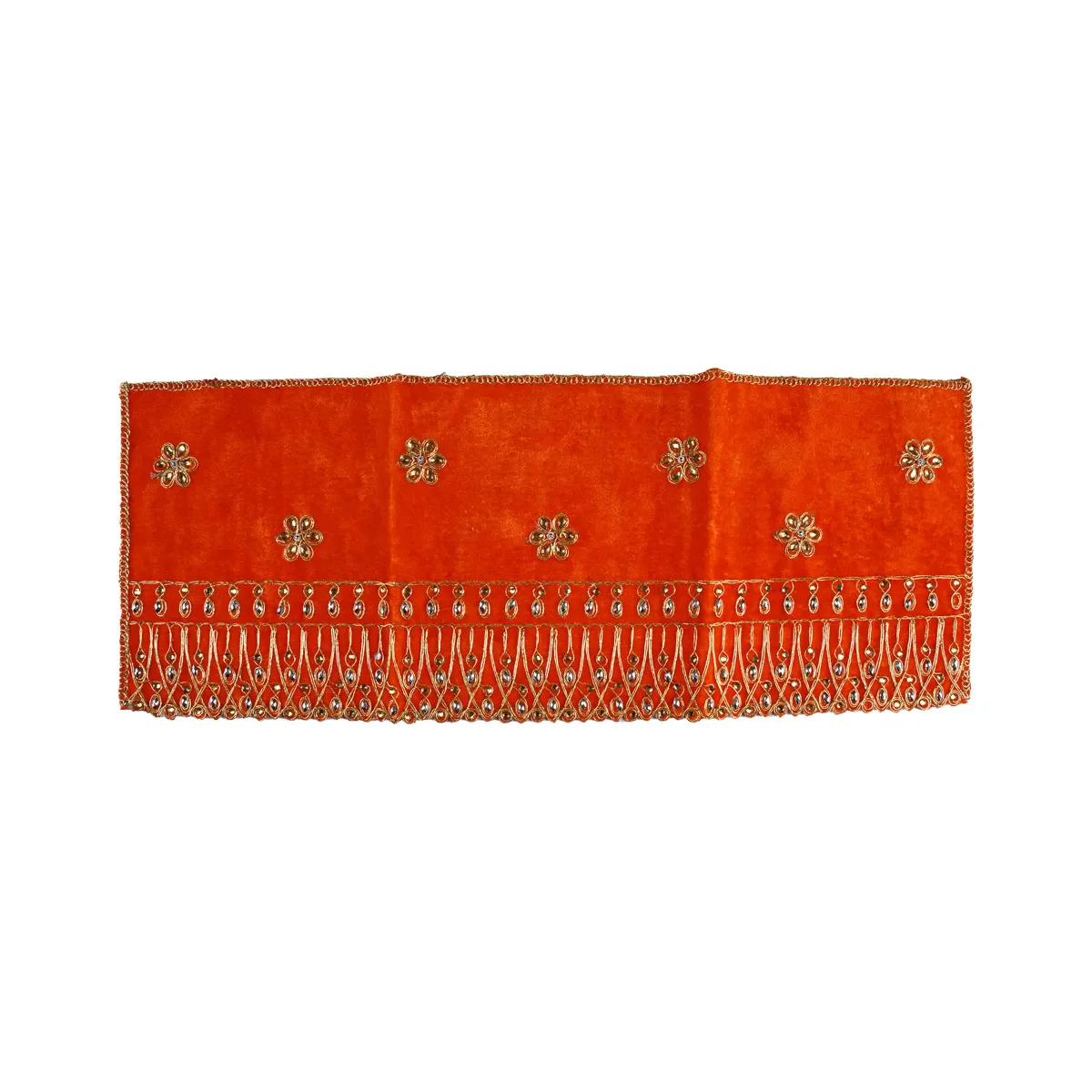 Durga Dress - 14 Inches | Mata Rani Poshak/ Lehenga Patka/ Embroidery Amman Pavadai/ Assorted Colour - Image 13