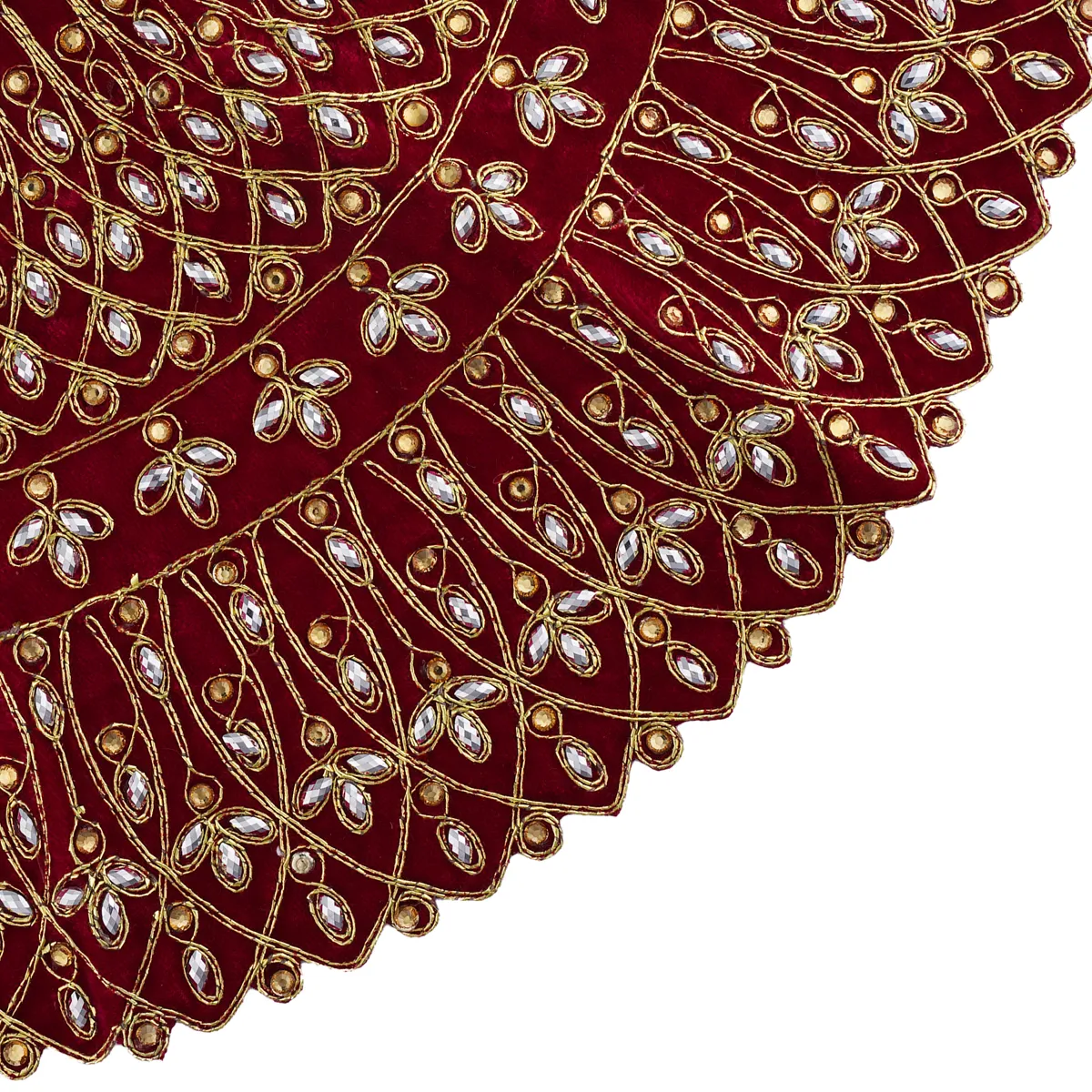 Durga Dress - 14 Inches | Mata Rani Poshak/ Lehenga Patka/ Embroidery Amman Pavadai/ Assorted Colour - Image 6