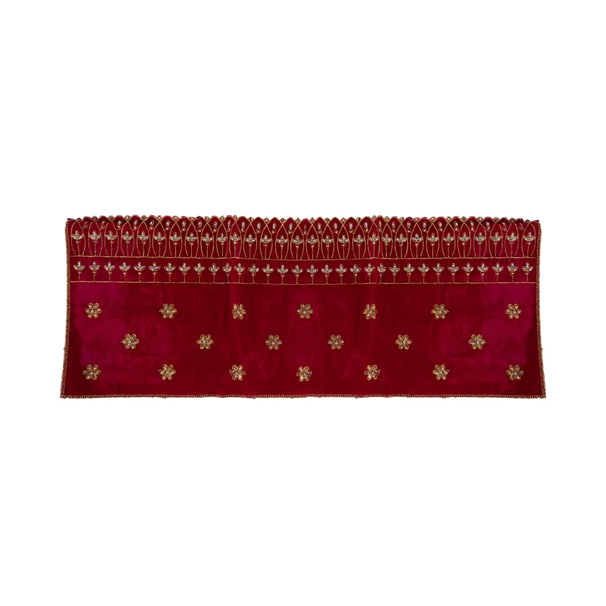 Durga Dress - 15.5 Inches | Mata Rani Poshak/ Lehenga Patka/ Embroidery Amman Pavadai/ Assorted Colour - Image 4