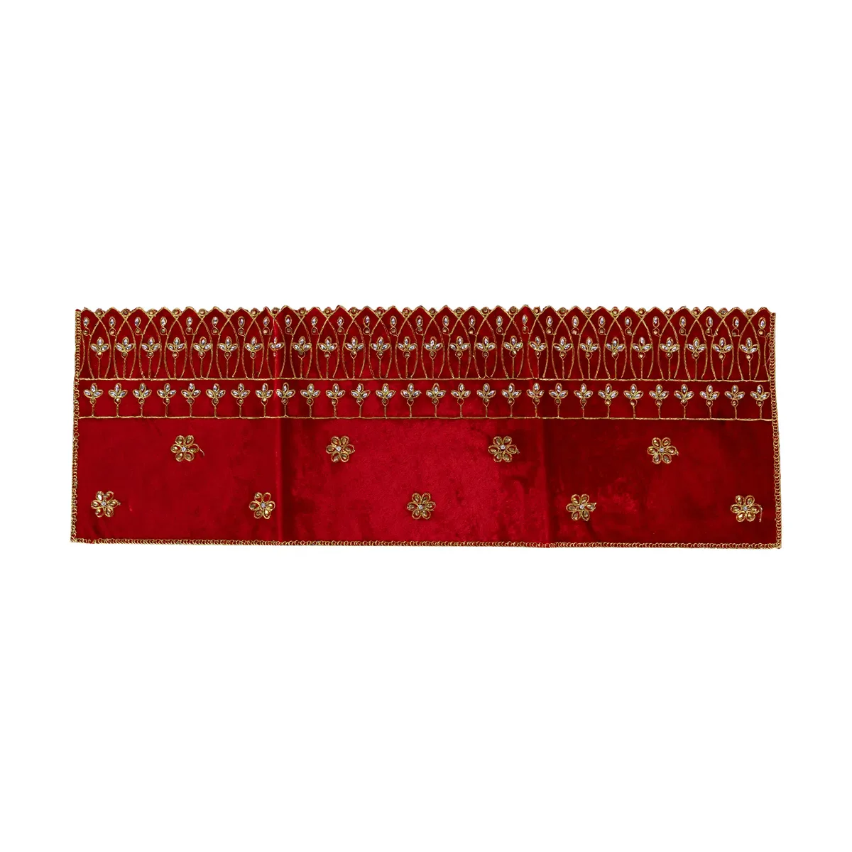 Durga Dress - 15.5 Inches | Mata Rani Poshak/ Lehenga Patka/ Embroidery Amman Pavadai/ Assorted Colour - Image 5