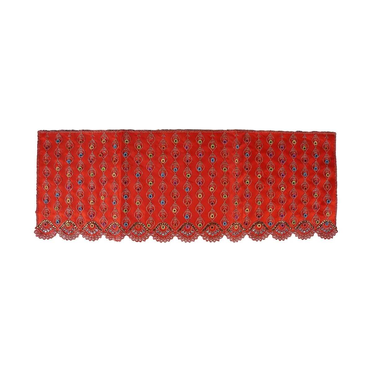 Durga Dress - 15 Inches | Lehenga Patka/ Mata Rani Poshak/ Decorative Devi Vastra For Deity Decor - Image 3