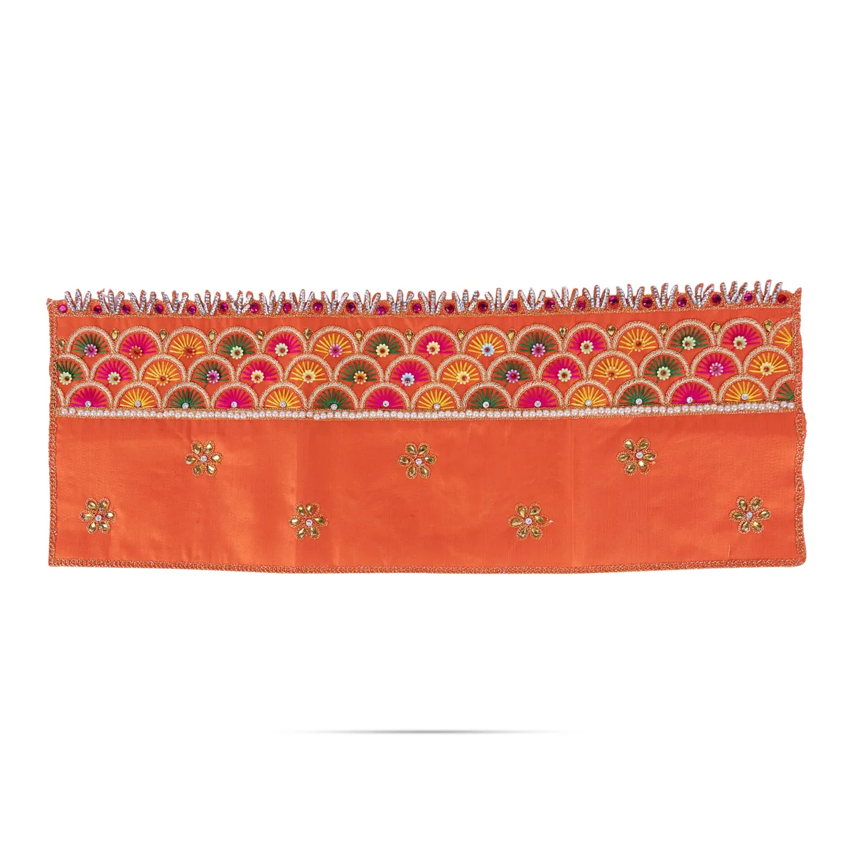 Durga Dress - 15 Inches | Lehenga Patka/ Mata Rani Poshak/ Decorative Devi Vastra For Deity Decor - Image 4