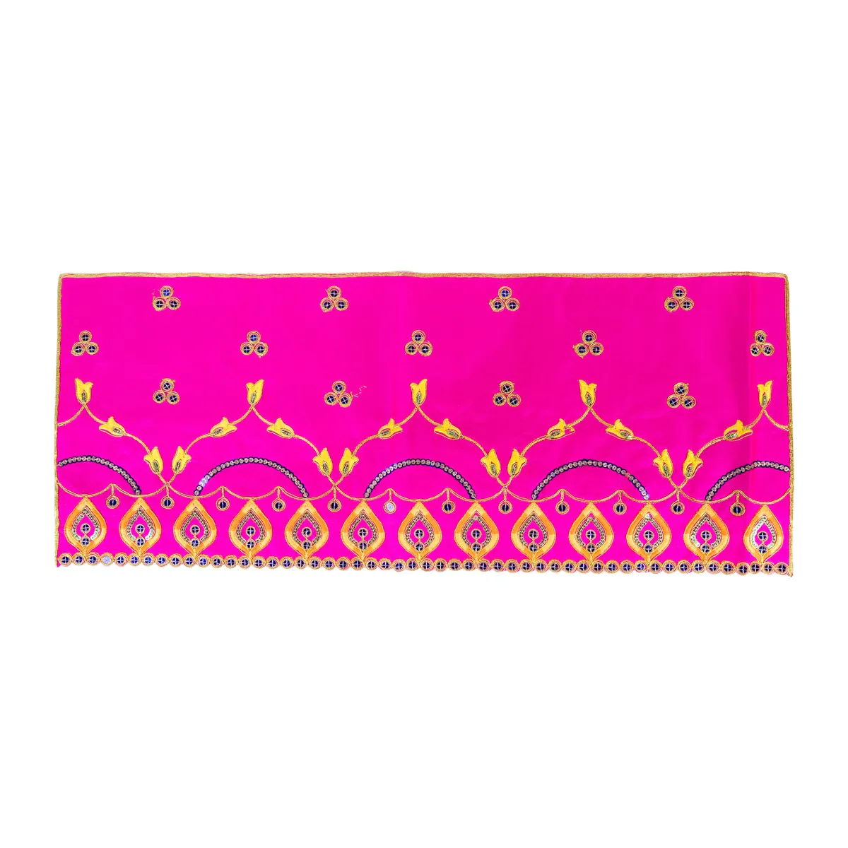 Durga Dress - 17 Inches | Embroidery Design Mata Rani Poshak/ Amman Pavadai for Deity/ Assorted Colour - Image 10