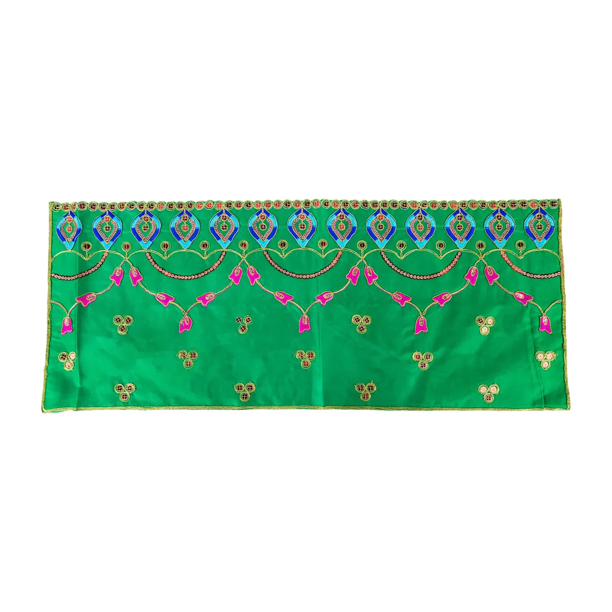 Durga Dress - 17 Inches | Embroidery Design Mata Rani Poshak/ Amman Pavadai for Deity/ Assorted Colour - Image 15