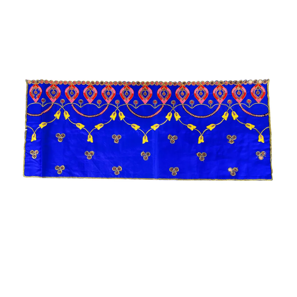Durga Dress - 17 Inches | Embroidery Design Mata Rani Poshak/ Amman Pavadai for Deity/ Assorted Colour - Image 6