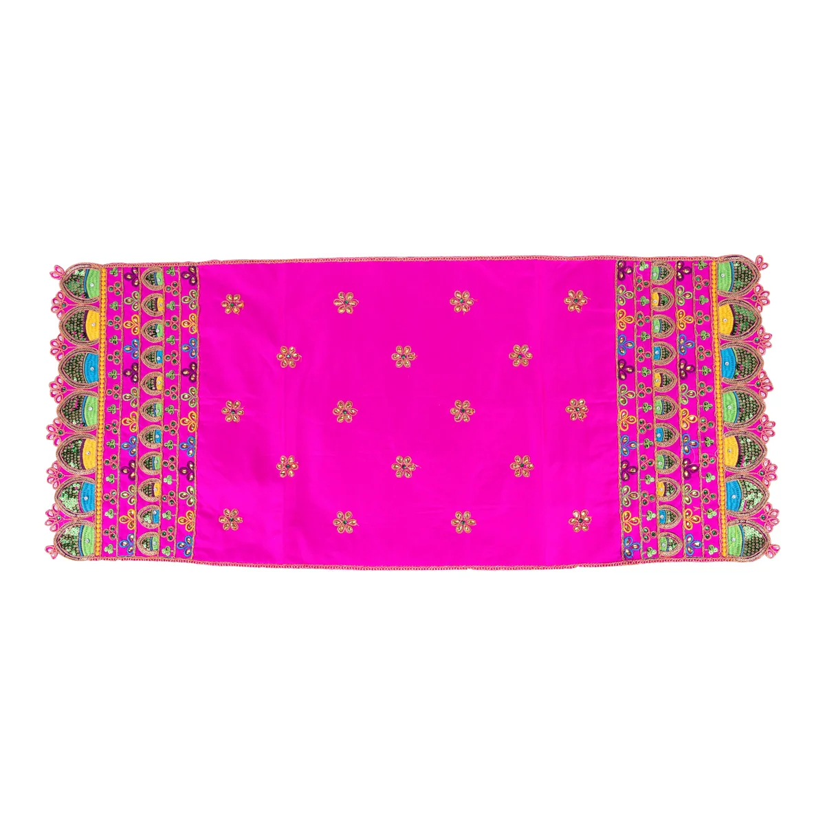 Durga Dress - 19 Inches | Mata Rani Poshak/ Lehenga Patka/ Devi Vastra/ Amman Pavadai/ Assorted Colour - Image 4