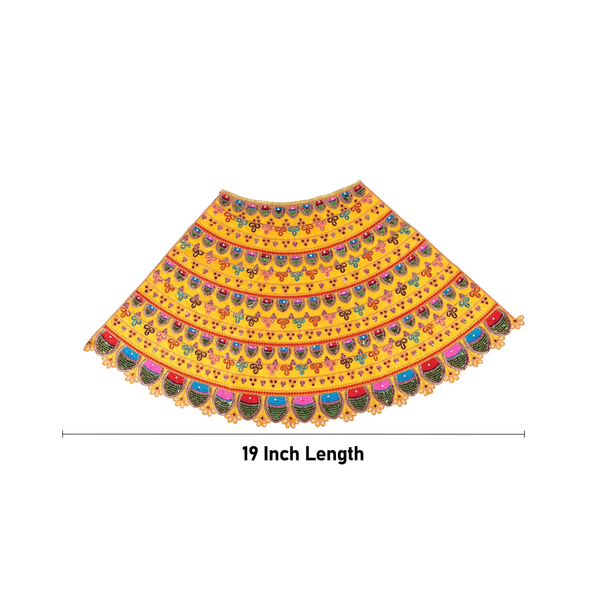 Durga Dress - 19 Inches | Mata Rani Poshak/ Lehenga Patka/ Devi Vastra/ Amman Pavadai/ Assorted Colour - Image 8