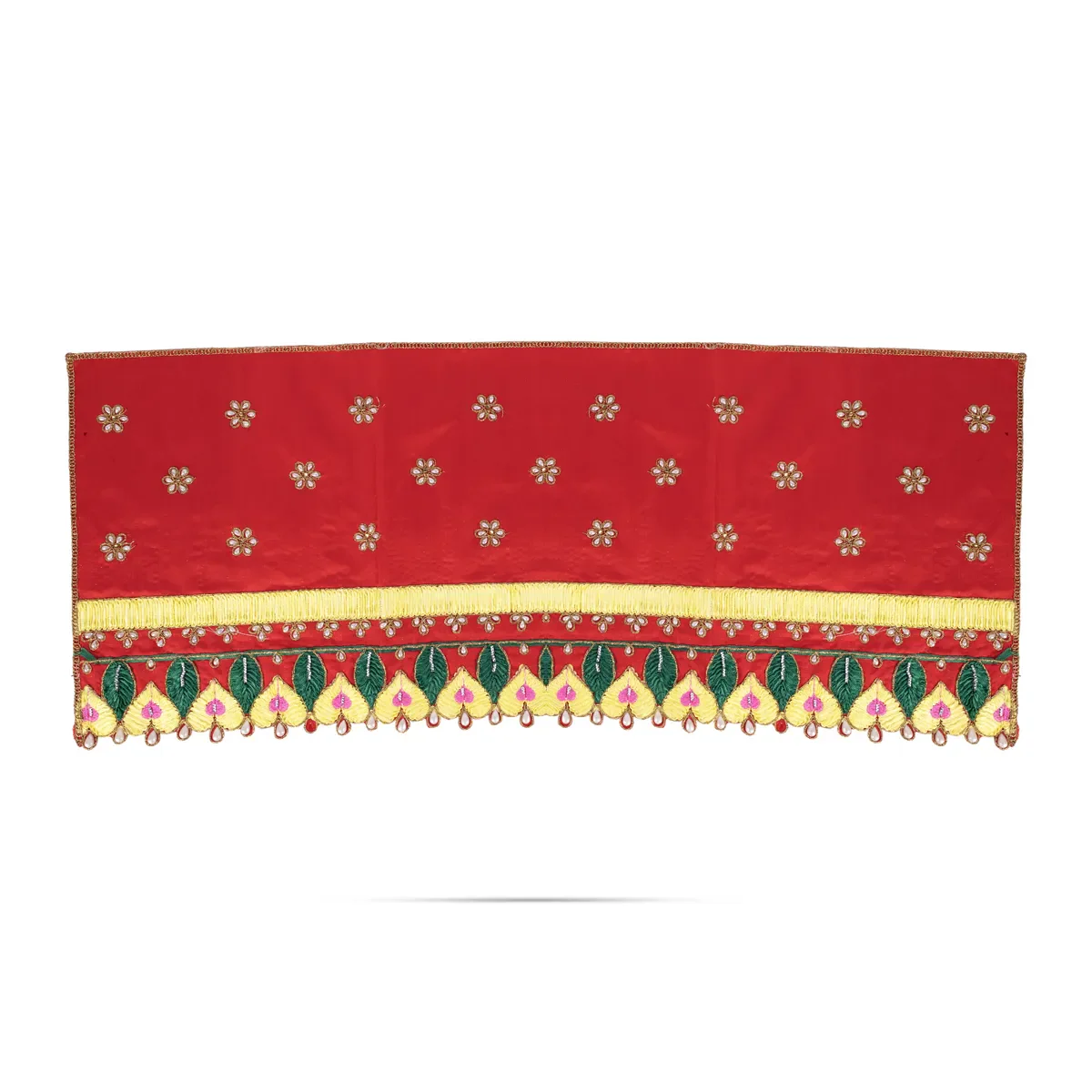 Durga Dress - 26 Inches | Embroidery Design Mata Rani Poshak/ Amman Pavadai for Deity Decor - Image 5