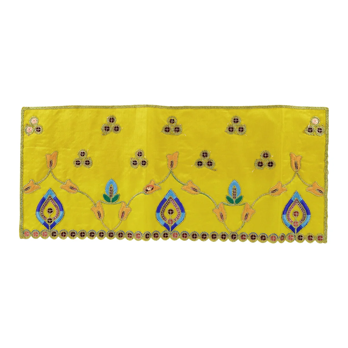 Durga Dress - 7.5 Inches | Mata Dress/ Lehenga Patka/ Embroidery Design Devi Vastra/ Assorted Colour - Image 11