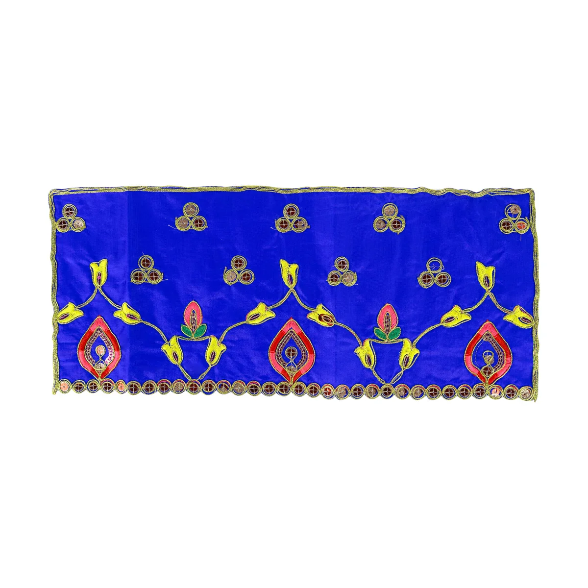Durga Dress - 7.5 Inches | Mata Dress/ Lehenga Patka/ Embroidery Design Devi Vastra/ Assorted Colour - Image 3