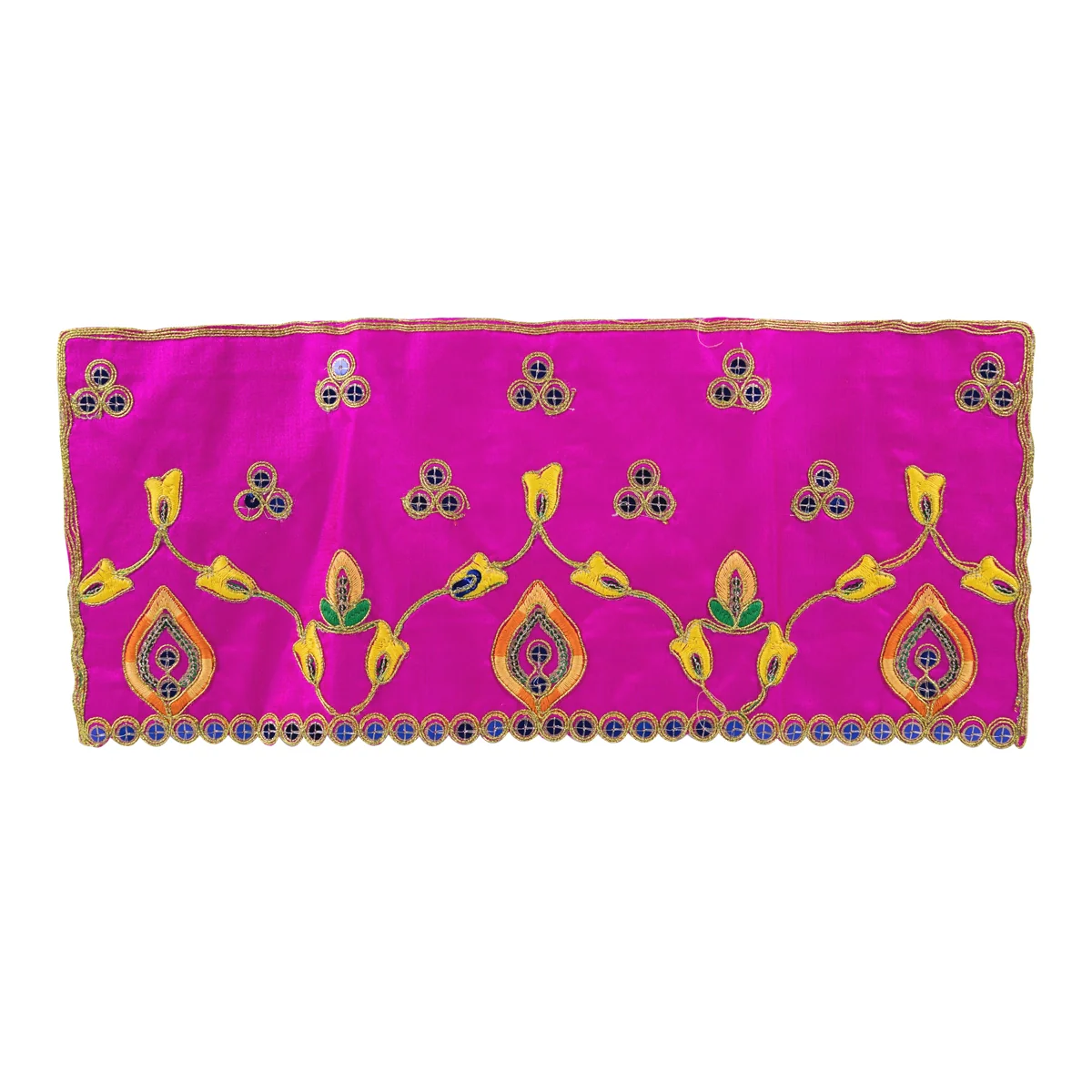 Durga Dress - 7.5 Inches | Mata Dress/ Lehenga Patka/ Embroidery Design Devi Vastra/ Assorted Colour - Image 7