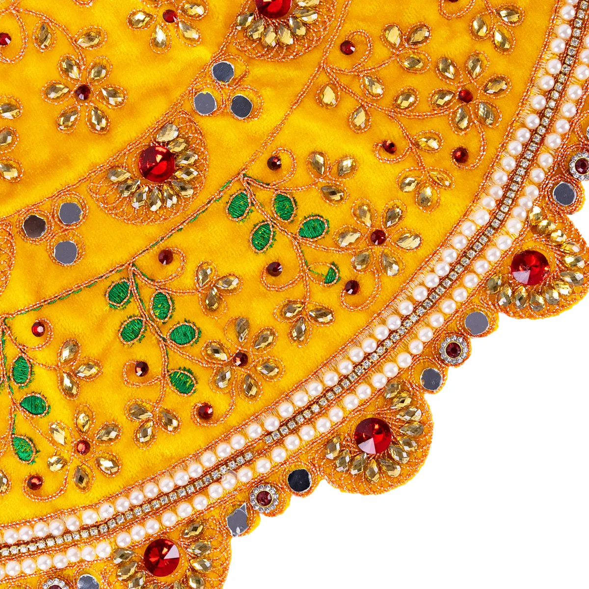 Durga Dress - 8 Inches | Mata Rani Poshak/ Lehenga Patka/ Devi Alankaram Amman Pavadai/ Assorted Colour - Image 7