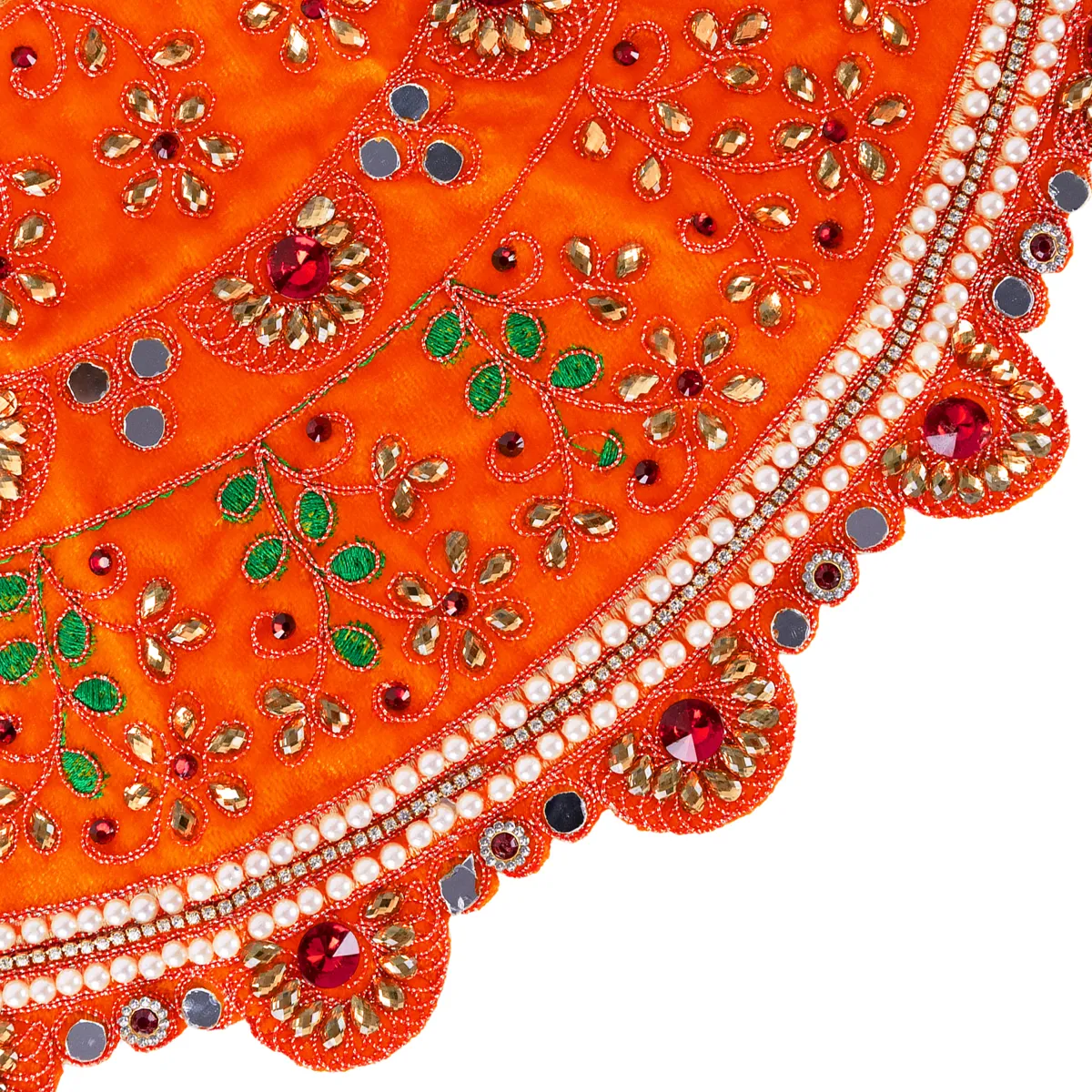 Durga Dress - 8 Inches | Mata Rani Poshak/ Lehenga Patka/ Devi Alankaram Amman Pavadai/ Assorted Colour - Image 9