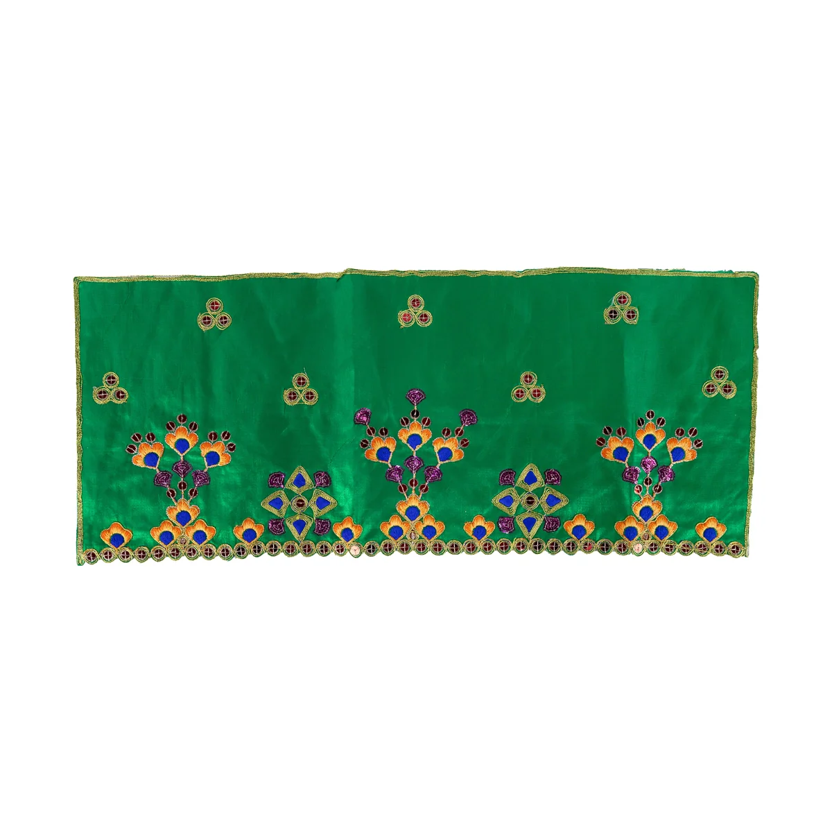 Durga Dress - 9.5 Inches | Lehenga Patka/ Mata Rani Poshak/ Decorative Devi Vastra For Deity Decor/ Assorted Colour - Image 4