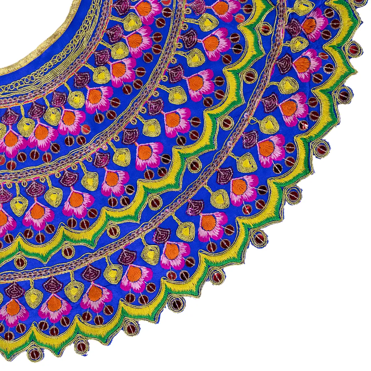 Durga Dress - 9.5 Inches | Lehenga Patka/ Mata Rani Poshak/ Decorative Devi Vastra For Deity Decor/ Assorted Colour - Image 6