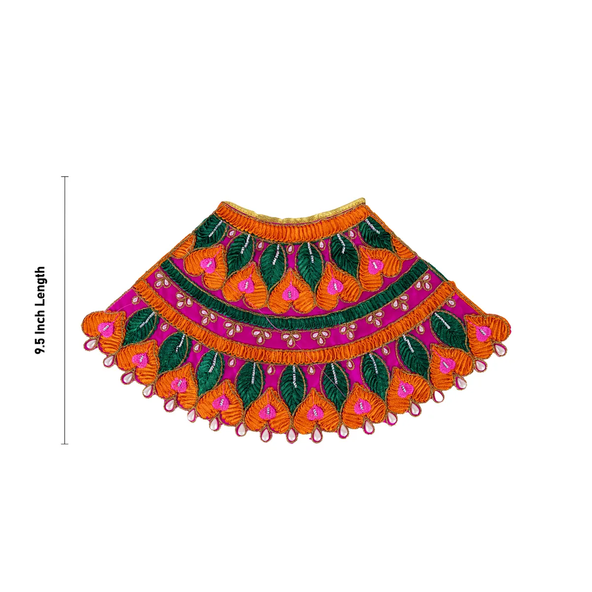 Durga Dress - 9.5 Inches | Mata Dress/ Embroidery Devi Vastra/ Amman Pavadai/ Assorted Colour - Image 12
