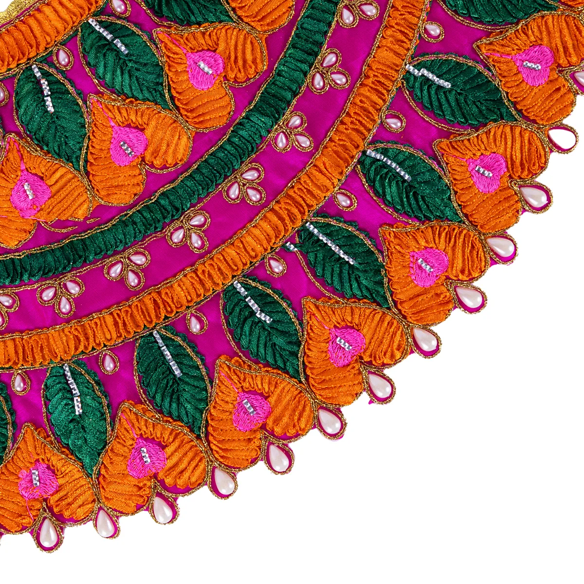 Durga Dress - 9.5 Inches | Mata Dress/ Embroidery Devi Vastra/ Amman Pavadai/ Assorted Colour - Image 9