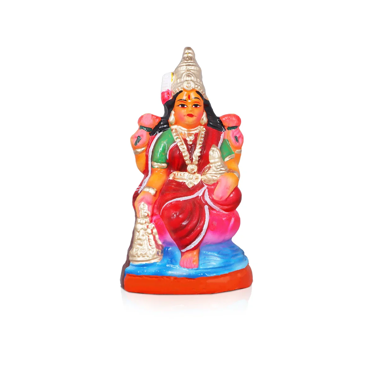Durga Lakshmi Saraswathi Set - 8 Inches | Giri Golu Statue/ Clay Statue/ Laxmi/ Saraswati/ Durgai - Image 10