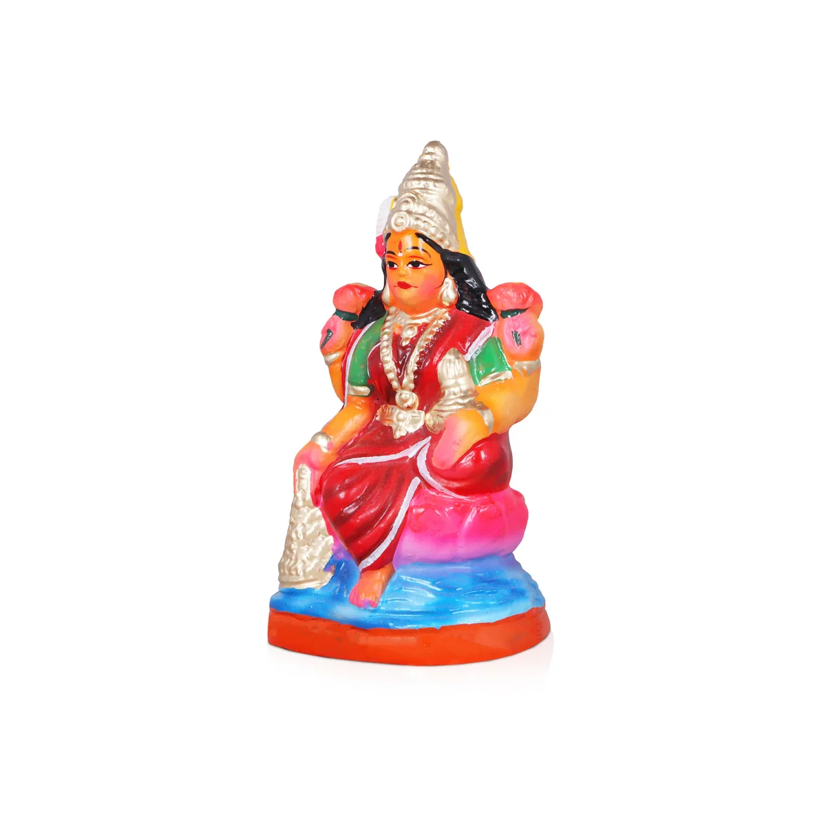 Durga Lakshmi Saraswathi Set - 8 Inches | Giri Golu Statue/ Clay Statue/ Laxmi/ Saraswati/ Durgai - Image 11