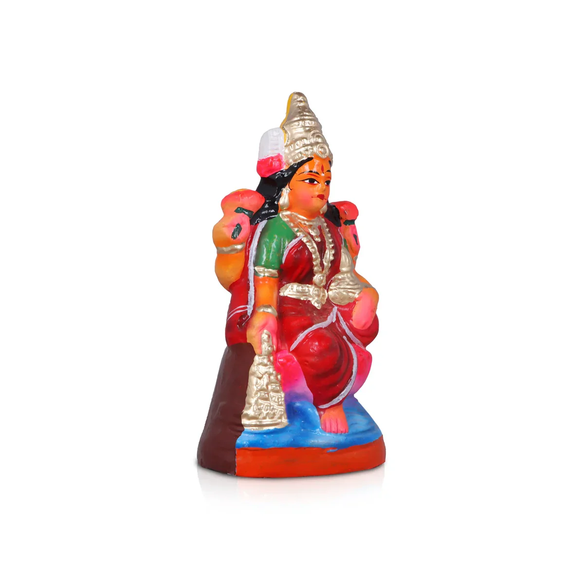 Durga Lakshmi Saraswathi Set - 8 Inches | Giri Golu Statue/ Clay Statue/ Laxmi/ Saraswati/ Durgai - Image 12