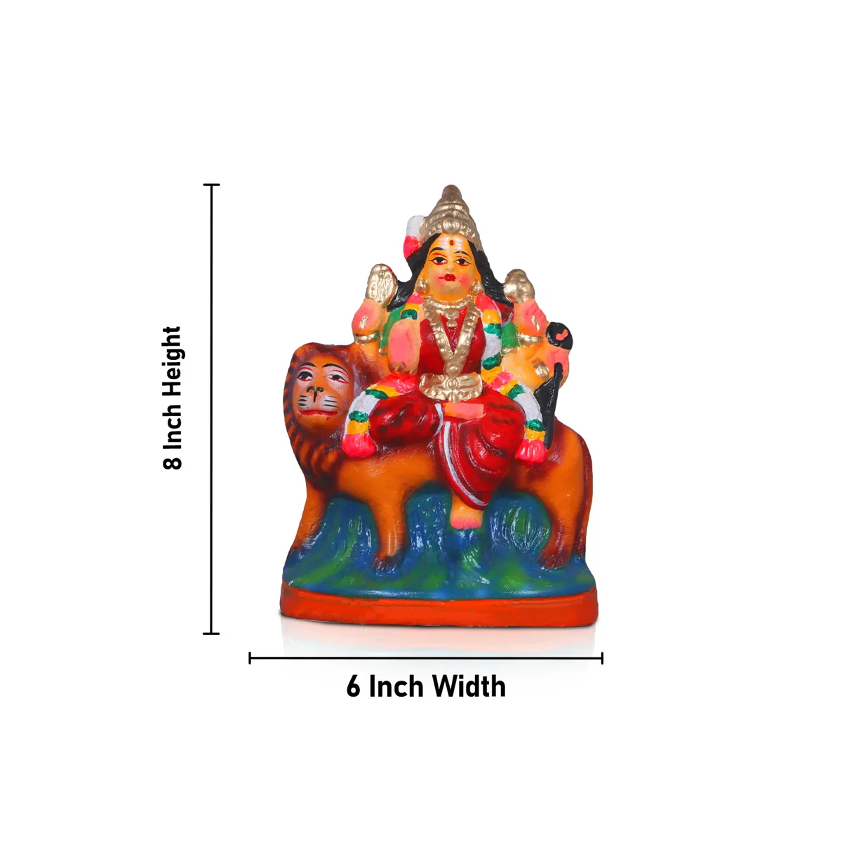 Durga Lakshmi Saraswathi Set - 8 Inches | Giri Golu Statue/ Clay Statue/ Laxmi/ Saraswati/ Durgai - Image 14