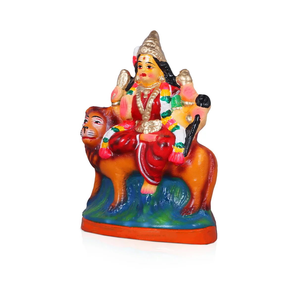 Durga Lakshmi Saraswathi Set - 8 Inches | Giri Golu Statue/ Clay Statue/ Laxmi/ Saraswati/ Durgai - Image 3