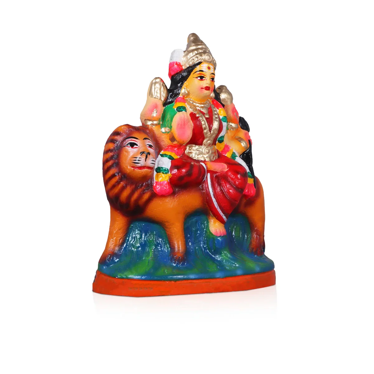 Durga Lakshmi Saraswathi Set - 8 Inches | Giri Golu Statue/ Clay Statue/ Laxmi/ Saraswati/ Durgai - Image 4