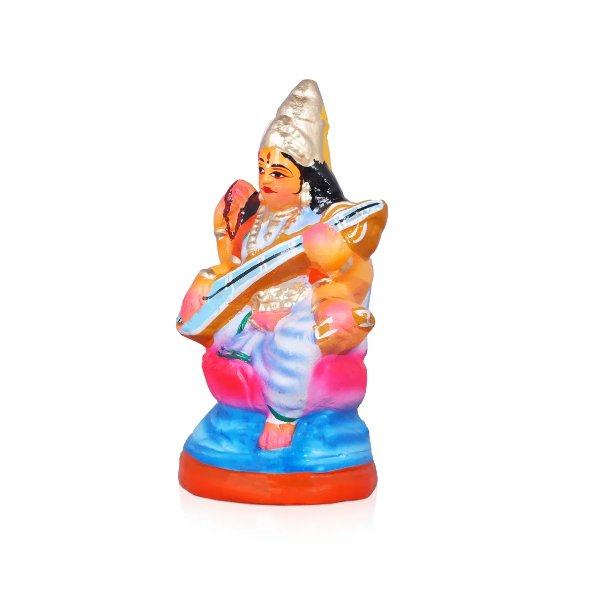 Durga Lakshmi Saraswathi Set - 8 Inches | Giri Golu Statue/ Clay Statue/ Laxmi/ Saraswati/ Durgai - Image 7