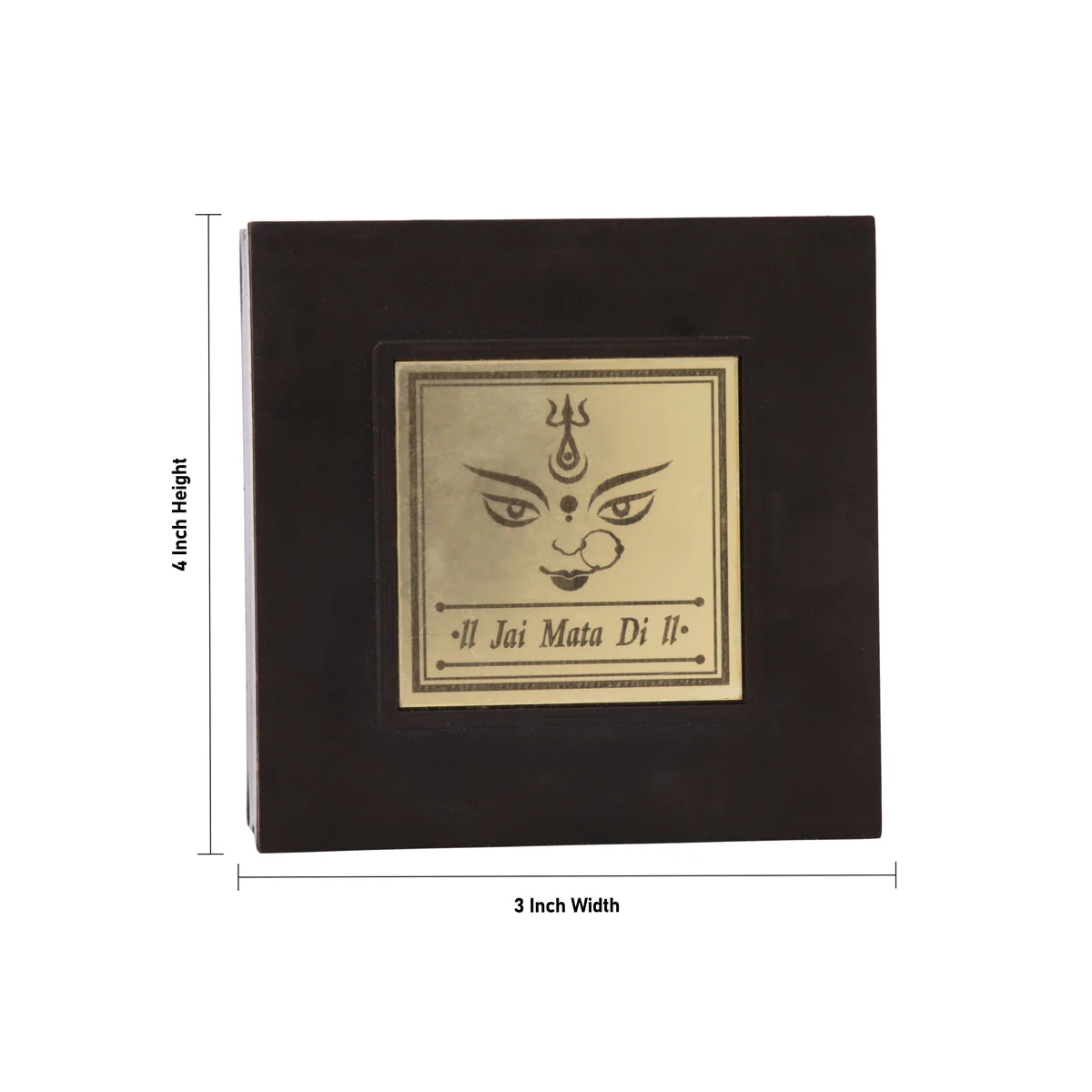 Durga Murti Design Pooja Box - 4 x 3 Inches | Charan Paduka Box/ Puja Box For Devi Worship - Image 4
