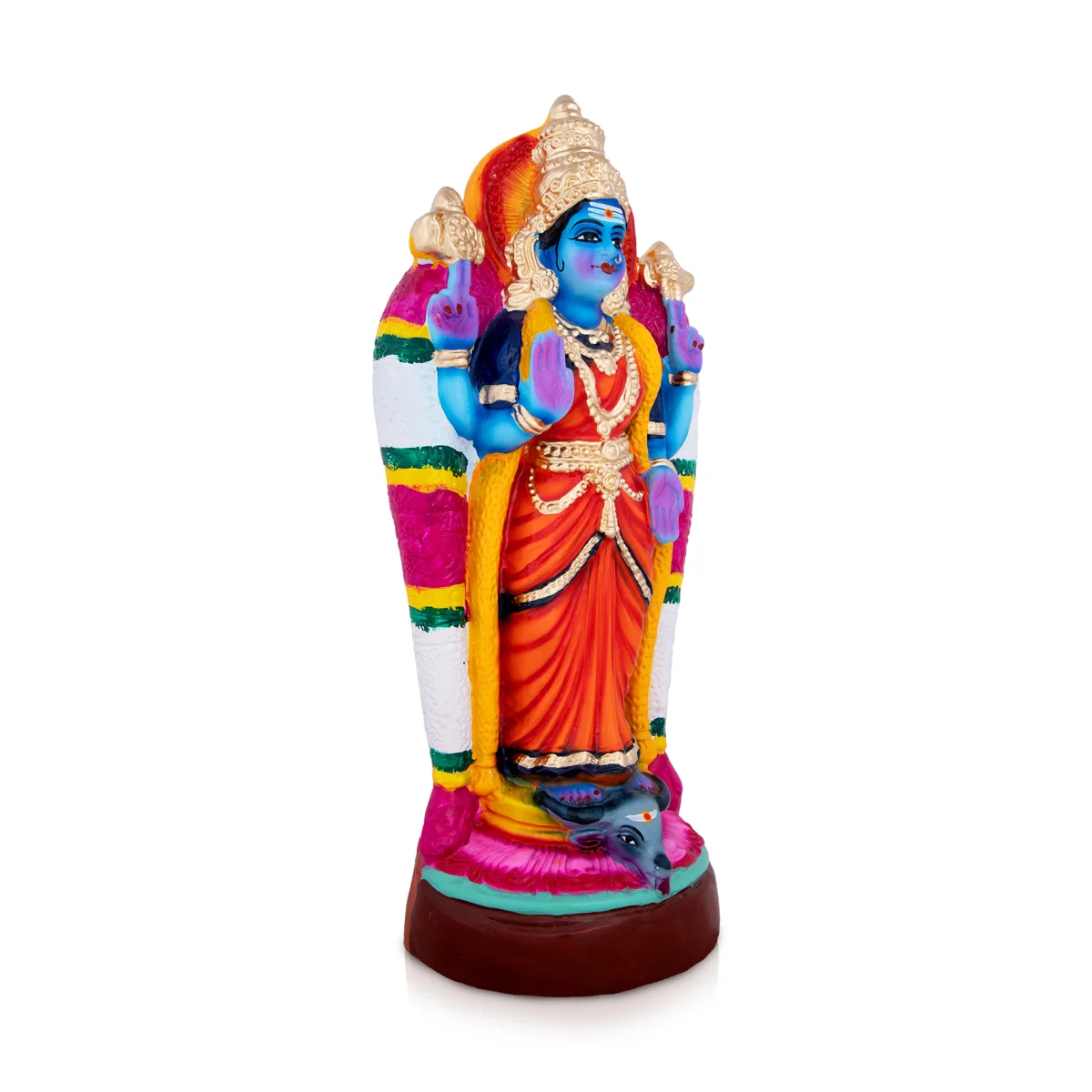 Durga Paper Mache Golu Bommai - 15 x 9.5 Inches | Giri Golu Doll/ Navaratri Golu Bomma/Gombe/Bommai - Image 3