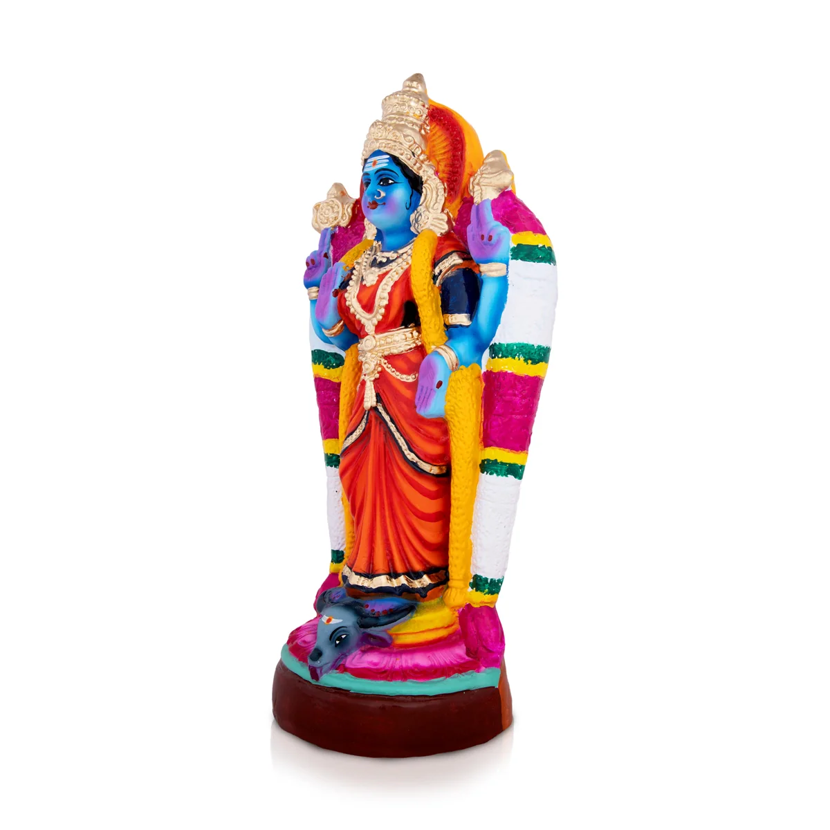 Durga Paper Mache Golu Bommai - 15 x 9.5 Inches | Giri Golu Doll/ Navaratri Golu Bomma/Gombe/Bommai - Image 4