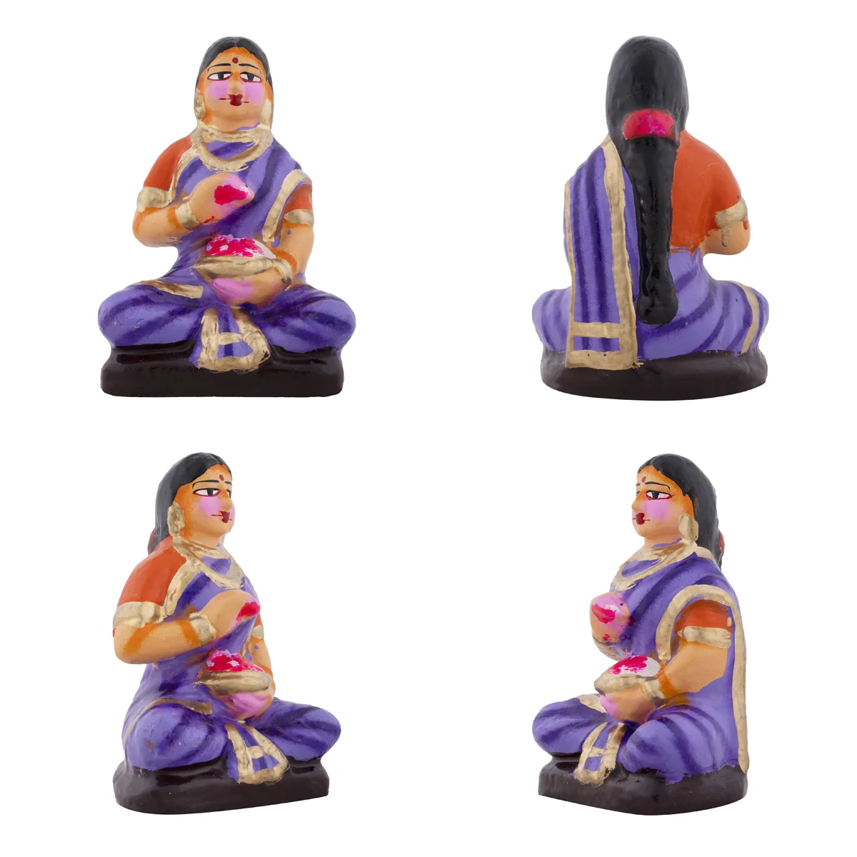 Durga Pooja Clay Golu Bommai Set - 10 x 6 Inches | Giri Golu Doll/ Navaratri Golu Bomma/Gombe/Bommai - Image 11