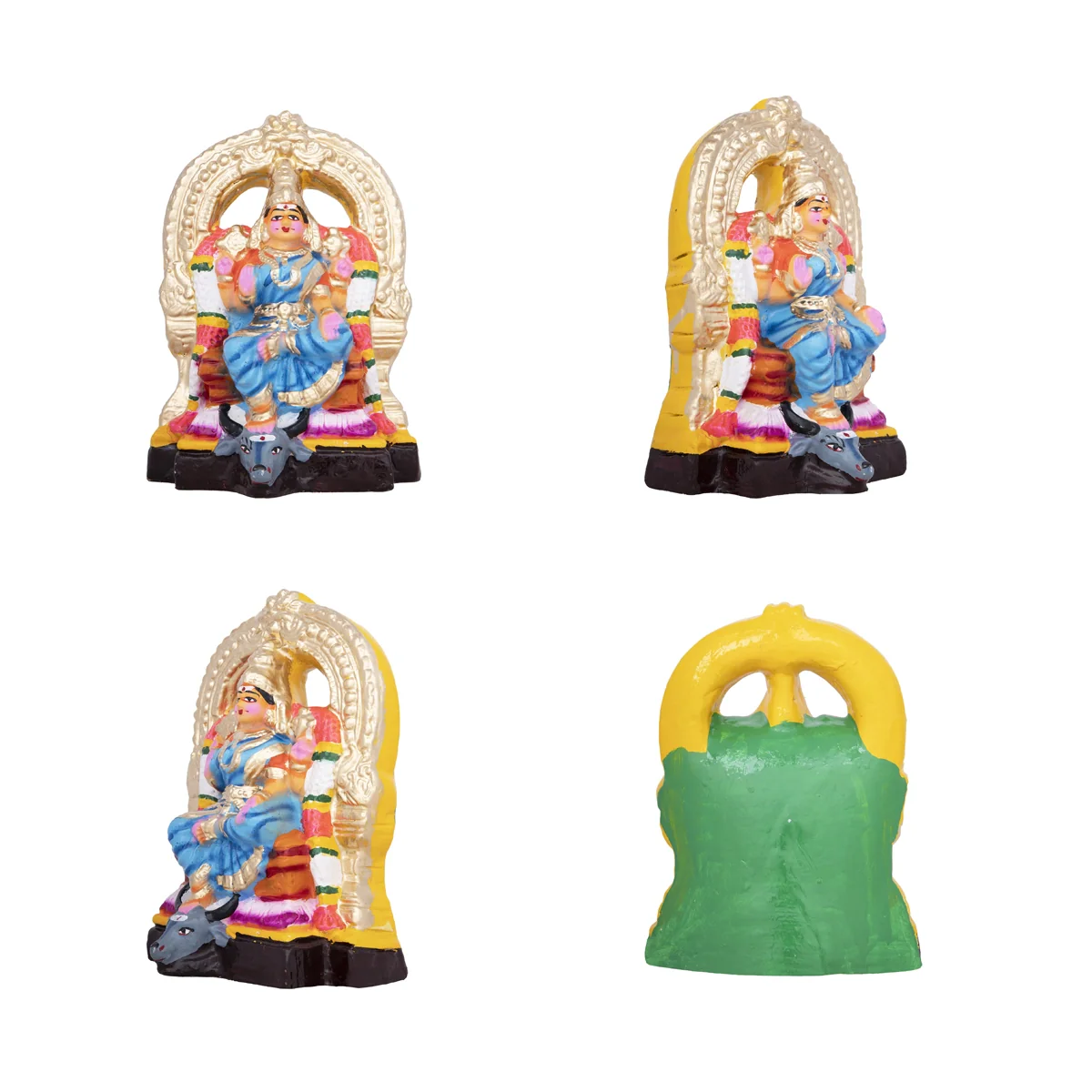Durga Pooja Clay Golu Bommai Set - 10 x 6 Inches | Giri Golu Doll/ Navaratri Golu Bomma/Gombe/Bommai - Image 3