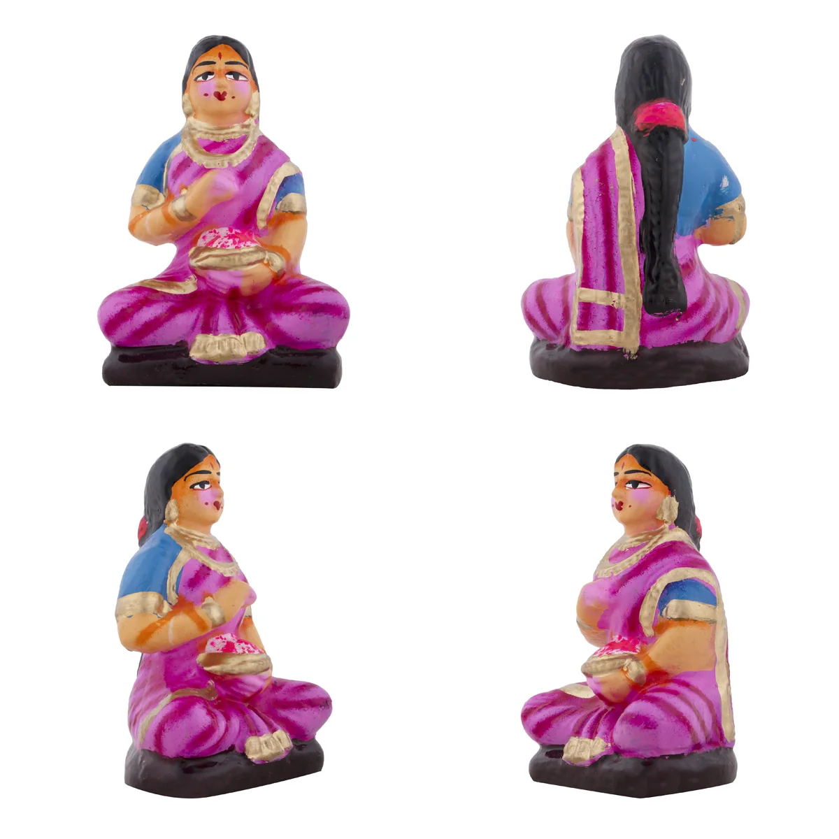 Durga Pooja Clay Golu Bommai Set - 10 x 6 Inches | Giri Golu Doll/ Navaratri Golu Bomma/Gombe/Bommai - Image 5