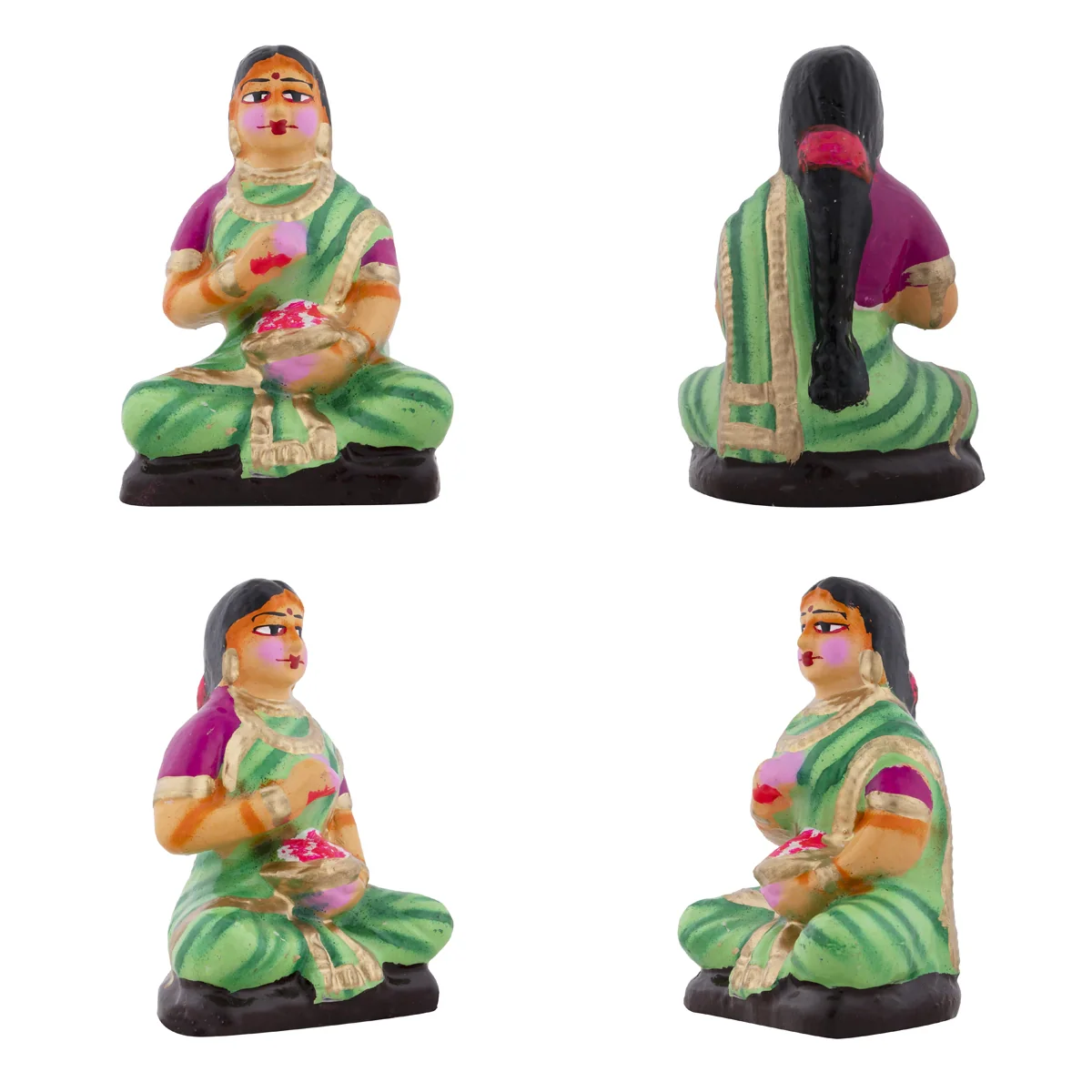 Durga Pooja Clay Golu Bommai Set - 10 x 6 Inches | Giri Golu Doll/ Navaratri Golu Bomma/Gombe/Bommai - Image 7