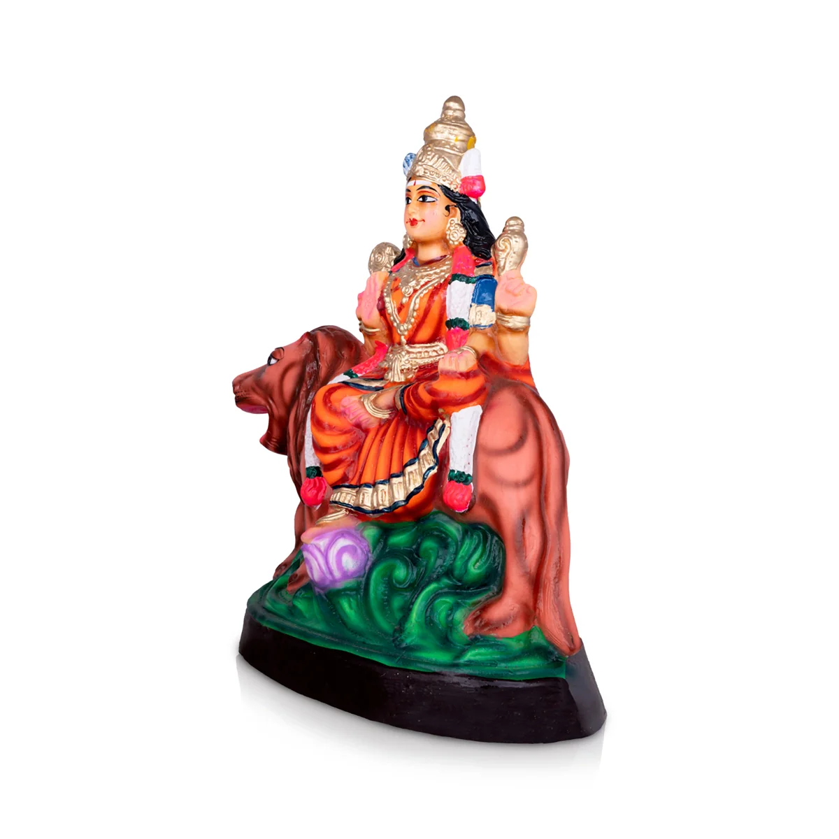 Durgai Paper Mache Golu Bommai - 16 x 12 Inches | Giri Golu Doll/ Navaratri Golu Bomma/Gombe/Bommai - Image 3