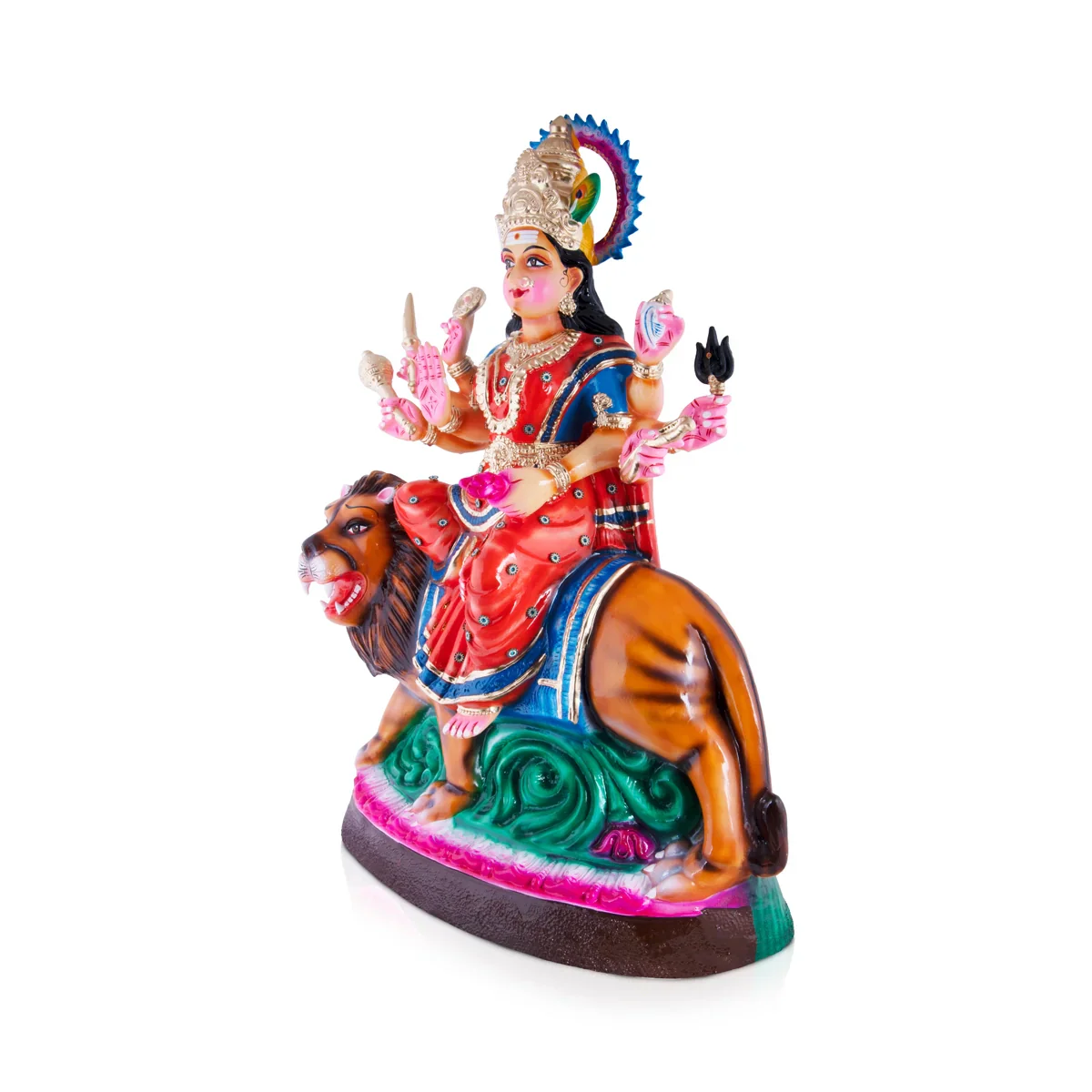 Durgai Paper Mache Golu Bommai - 40 x 27 Inches | Giri Golu Doll/ Navaratri Golu Bomma/Gombe/Bommai - Image 2