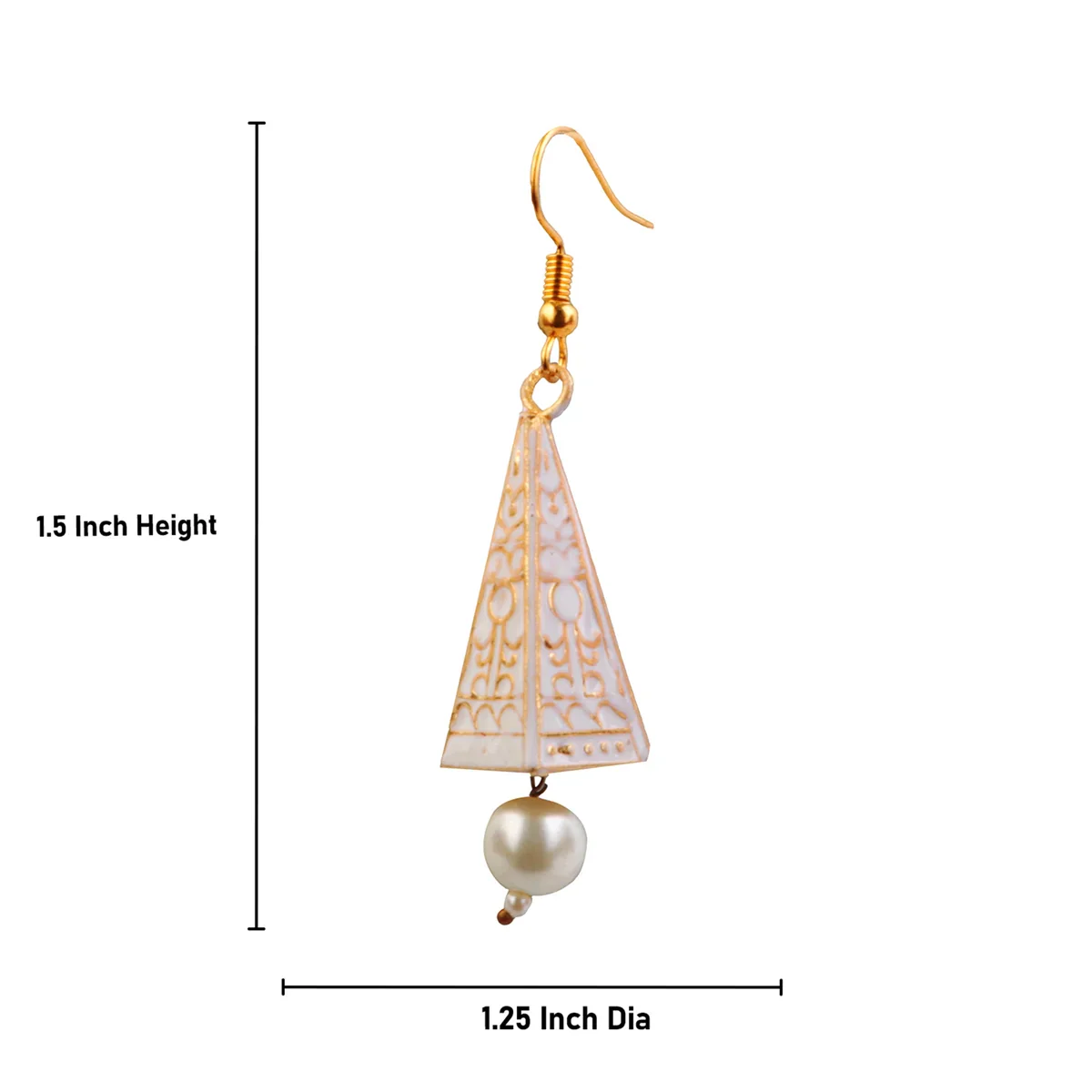 Ear Ring - 1.5 Inches | Fancy Stud/ Jewellery for Women - Image 3