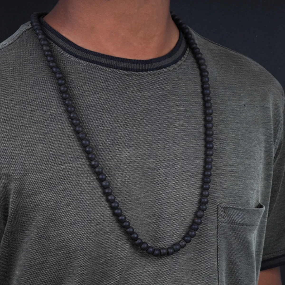 Karungali Mala - 7 Inches | 8.5 to 9mm/ Ebony Mala/ Ebony Wood Mala/ Karungali Kattai Malai for Men & Women - Image 5