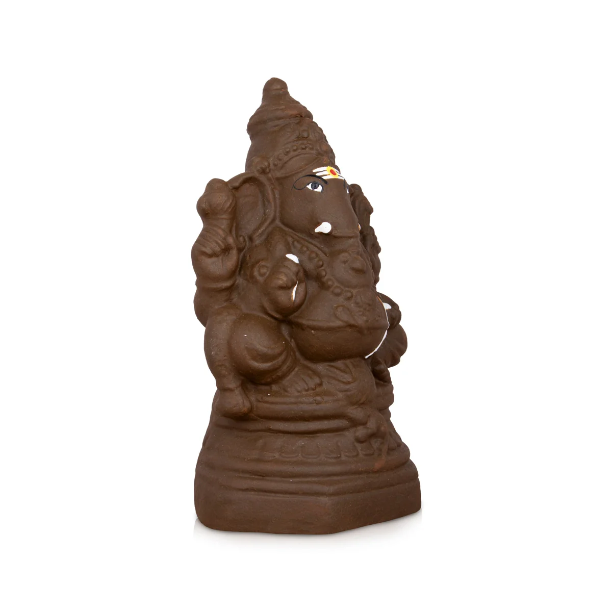 Eco Friendly Ganesha Idol - 10.5 x 6 Inches | Clay Statue/ Ganpati Idol/ Ganesh Chaturthi Decoration - Image 4