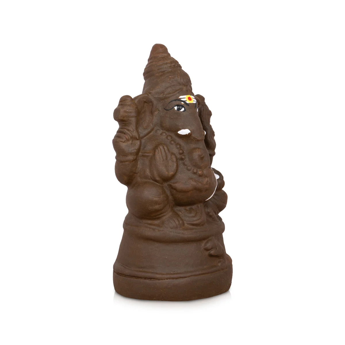 Eco Friendly Ganesha Idol - 8 x 4 Inches | Eco Friendly Ganpati Idol/ Clay Statue/ Ganesh Chaturthi Decoration - Image 3