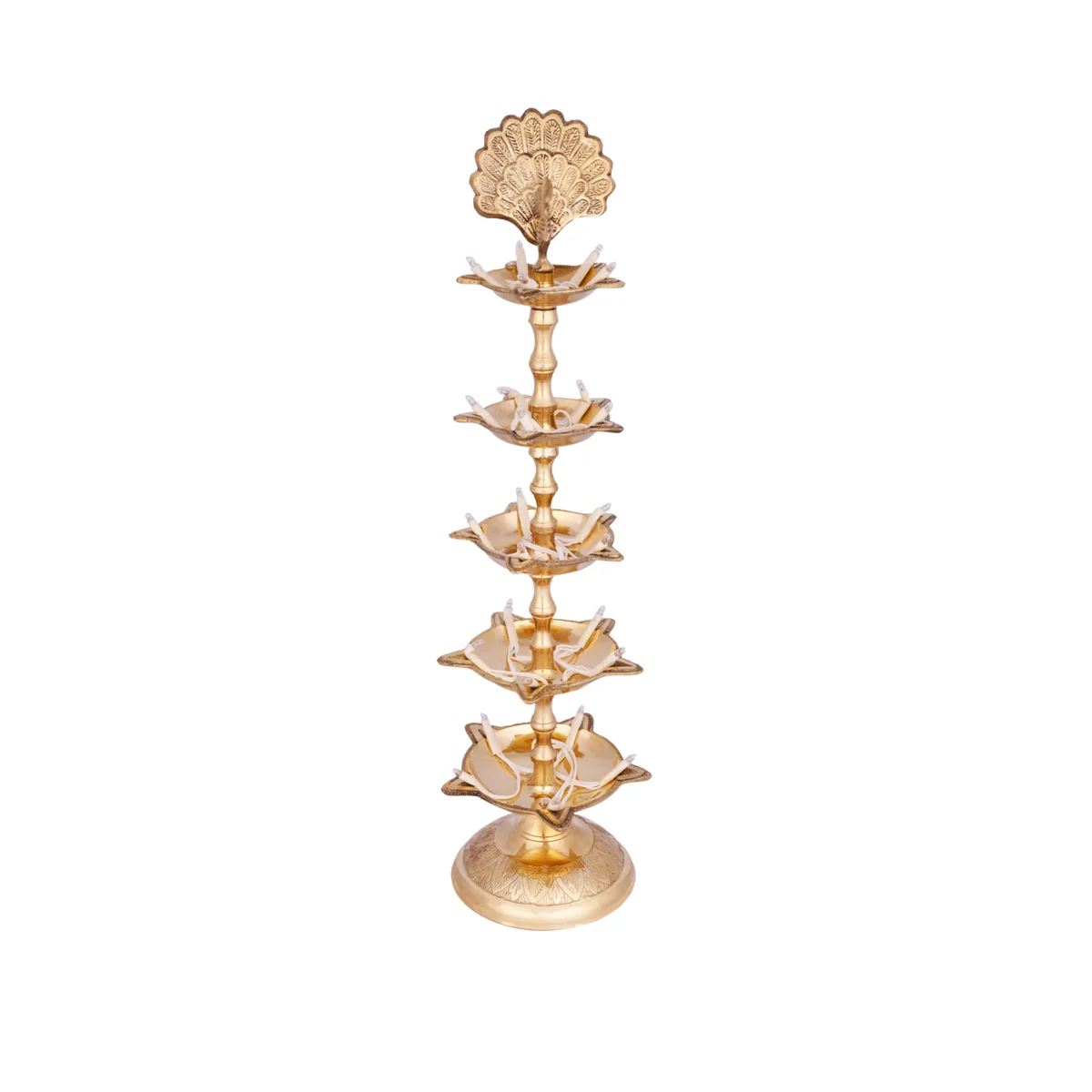 Electric Diya - 15 Inches | 220 V/ 5 Step Design Electric Lamp/ Electric Deep for Pooja Decor/ 640 Gms Approx - Image 3