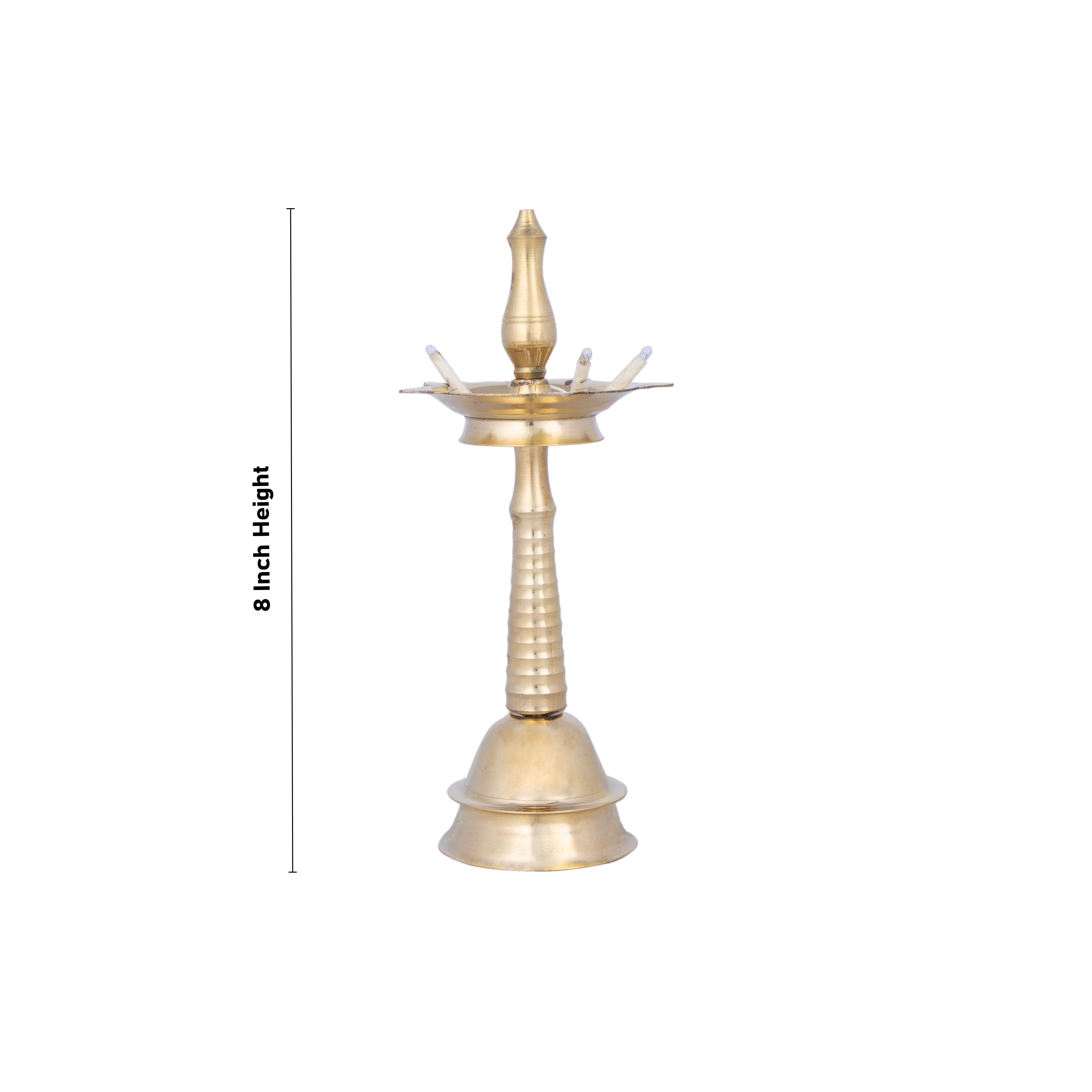 Electric Diya Pair - 8 Inches | 110 V/ Kerala Electric Lamp/ Electric Deep for Pooja Decor/ 300 Gms Approx - Image 5