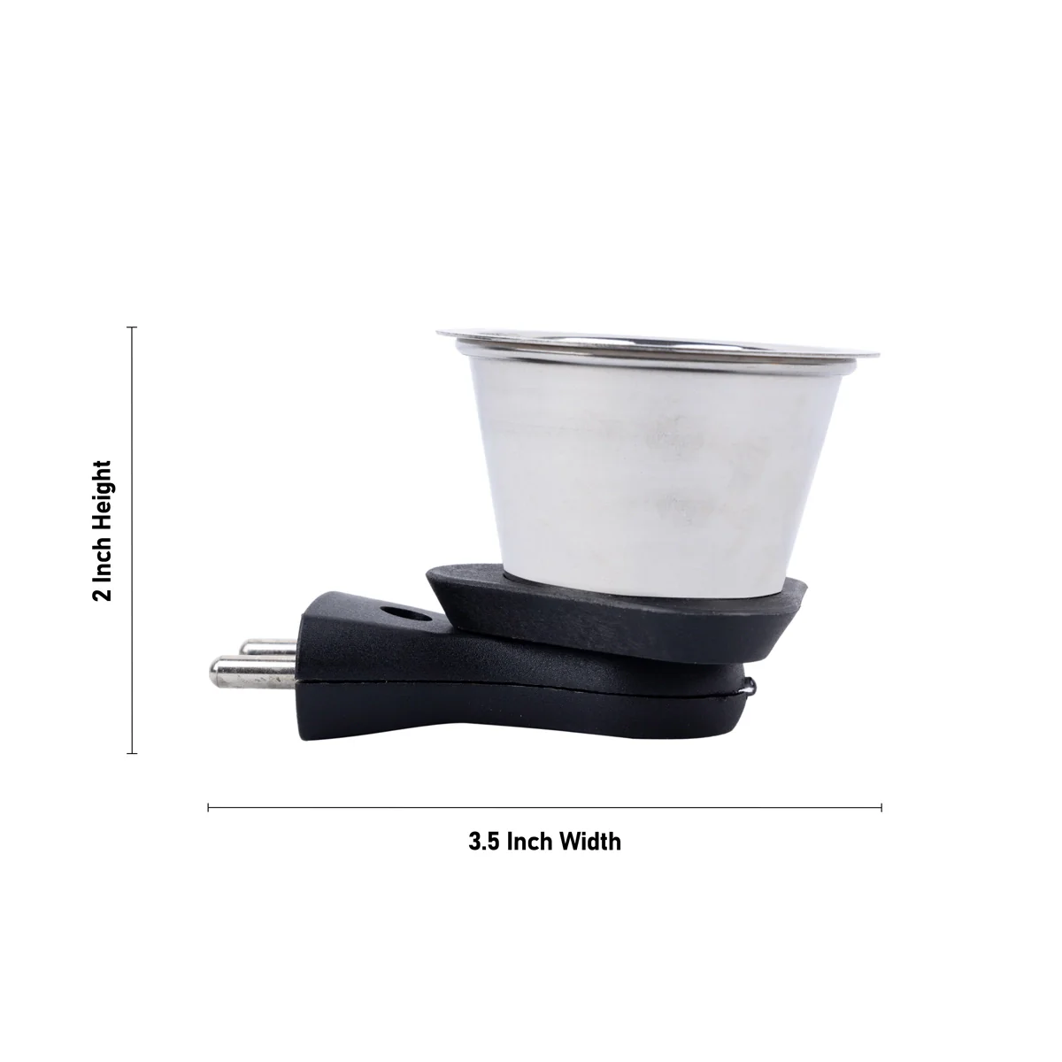 Electric Kapoor Dhani - 2 x 3.5 Inches | Electric Camphor Diffuser/ Steel Camphor Burner for Home - Image 2