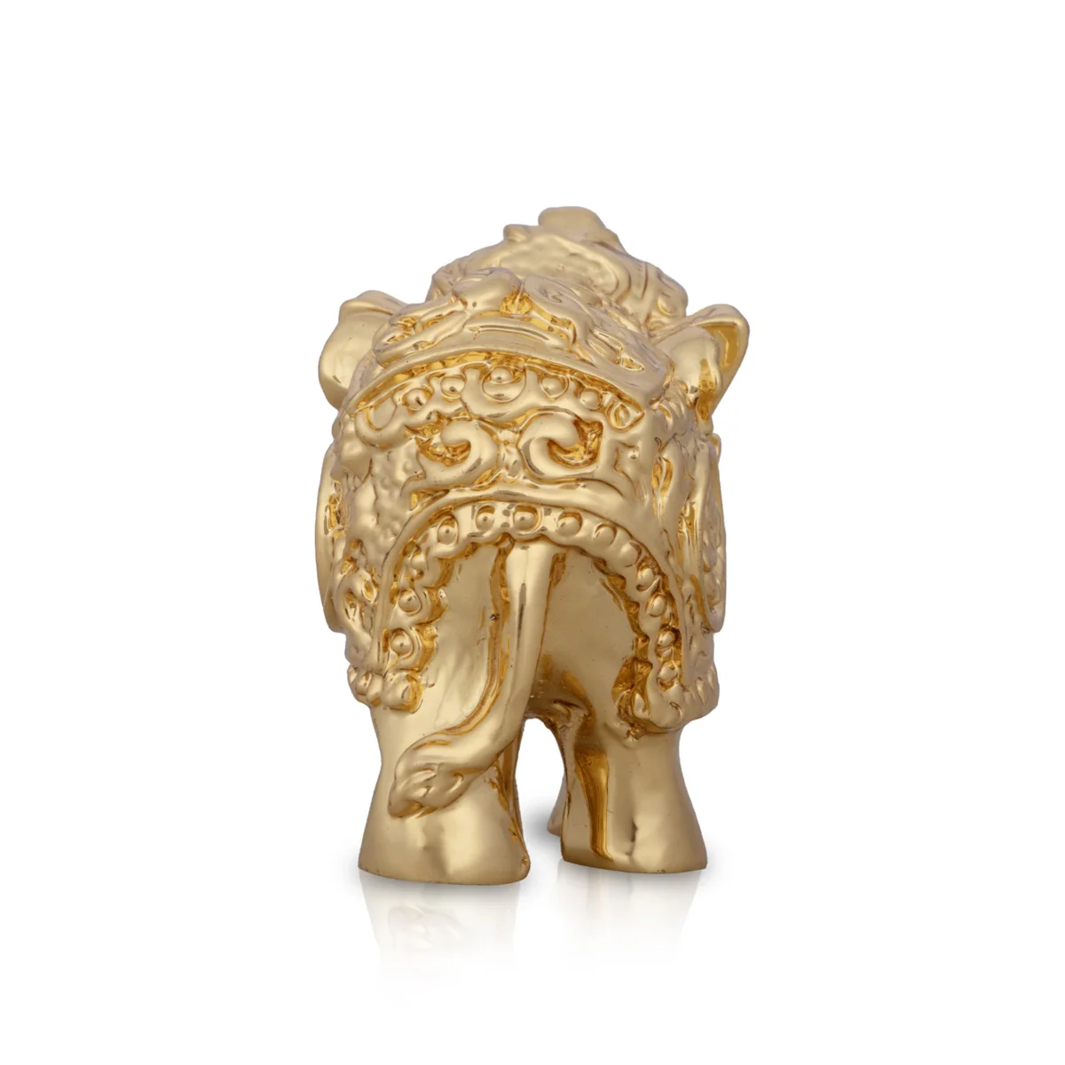 Elephant Statue - 1.5 x 2 Inches | Ceramic Sculpture/ Gold Polish Elephant Figurine/ Elephant Sculpture for Home - Image 2