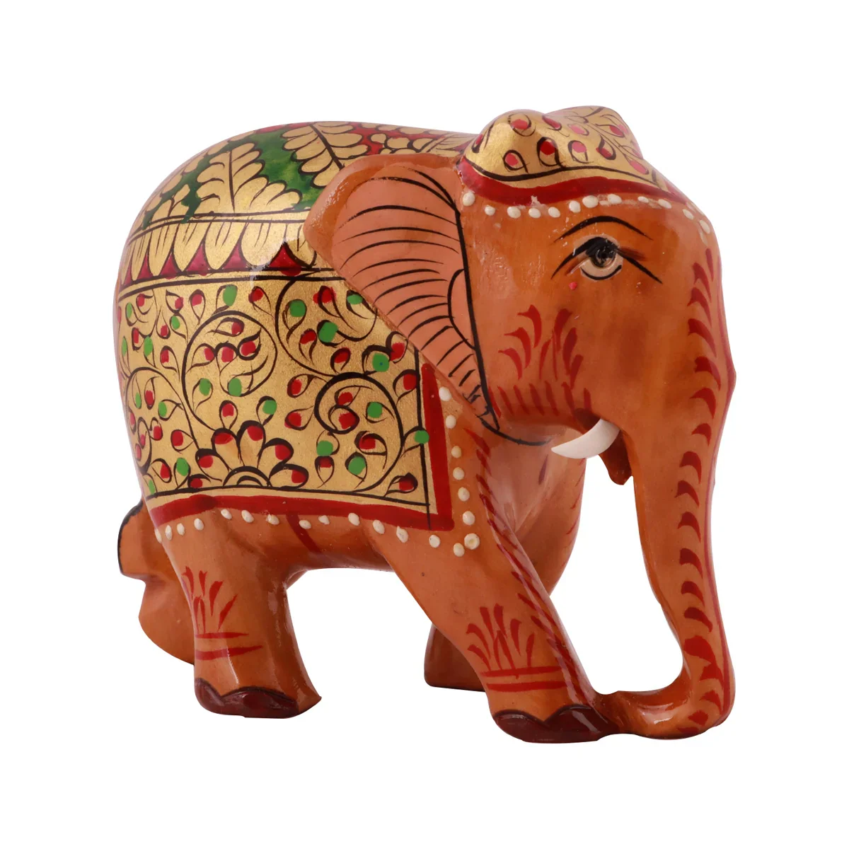 Elephant Idol - 3 x 4 Inches | Wooden Statue/ Elephant Statue for Home Decor - Image 4